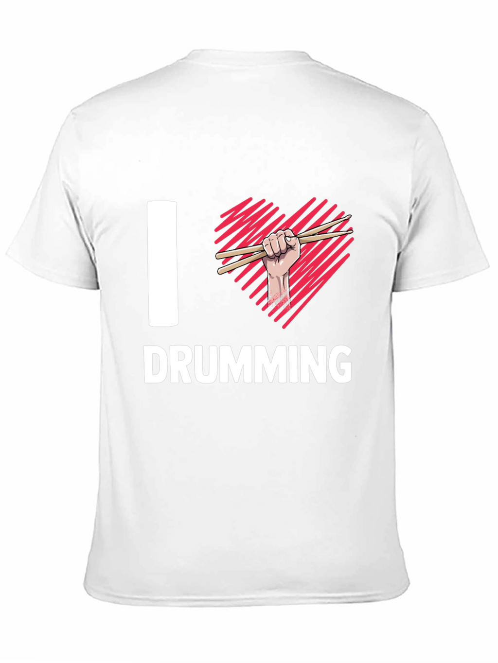 I Heart Drumming Black T-Shirt