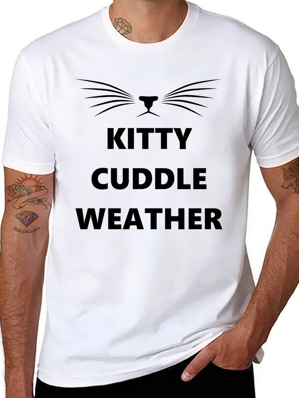 Kitty Cuddle Weather Graphic T-Shirt