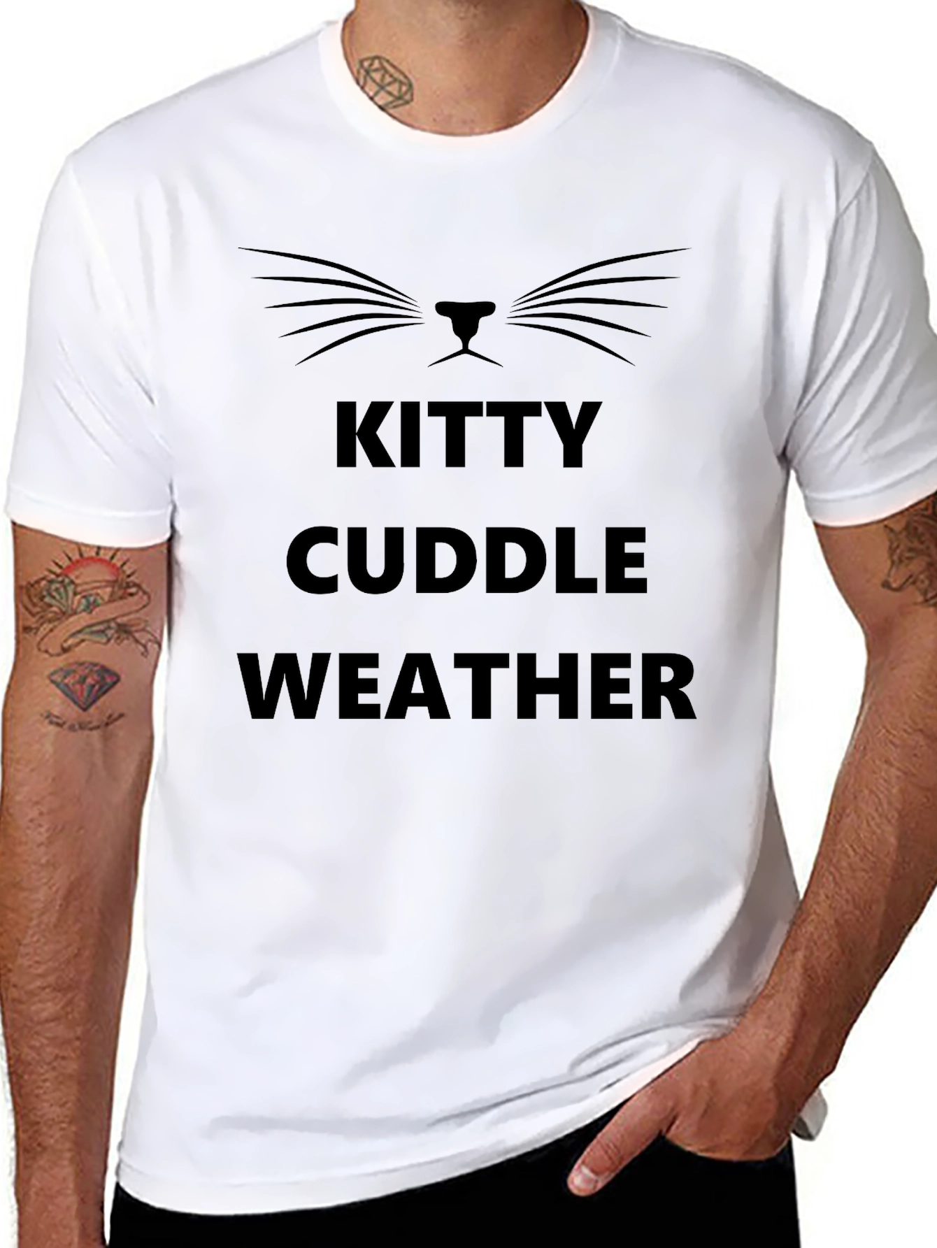 Kitty Cuddle Weather Graphic T-Shirt