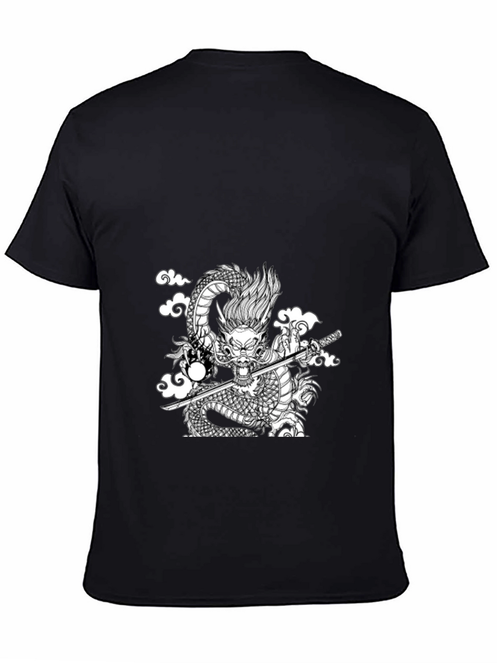 Black Dragon Graphic Tee - Samurai Style