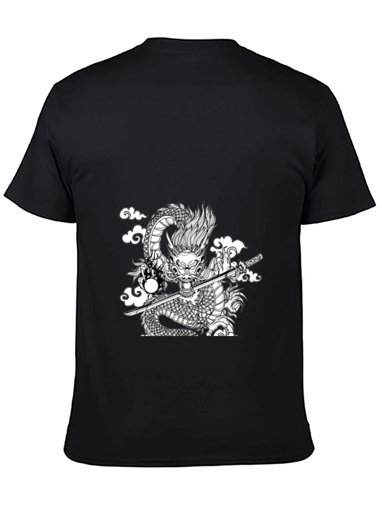 Black Dragon Graphic Tee - Samurai Style