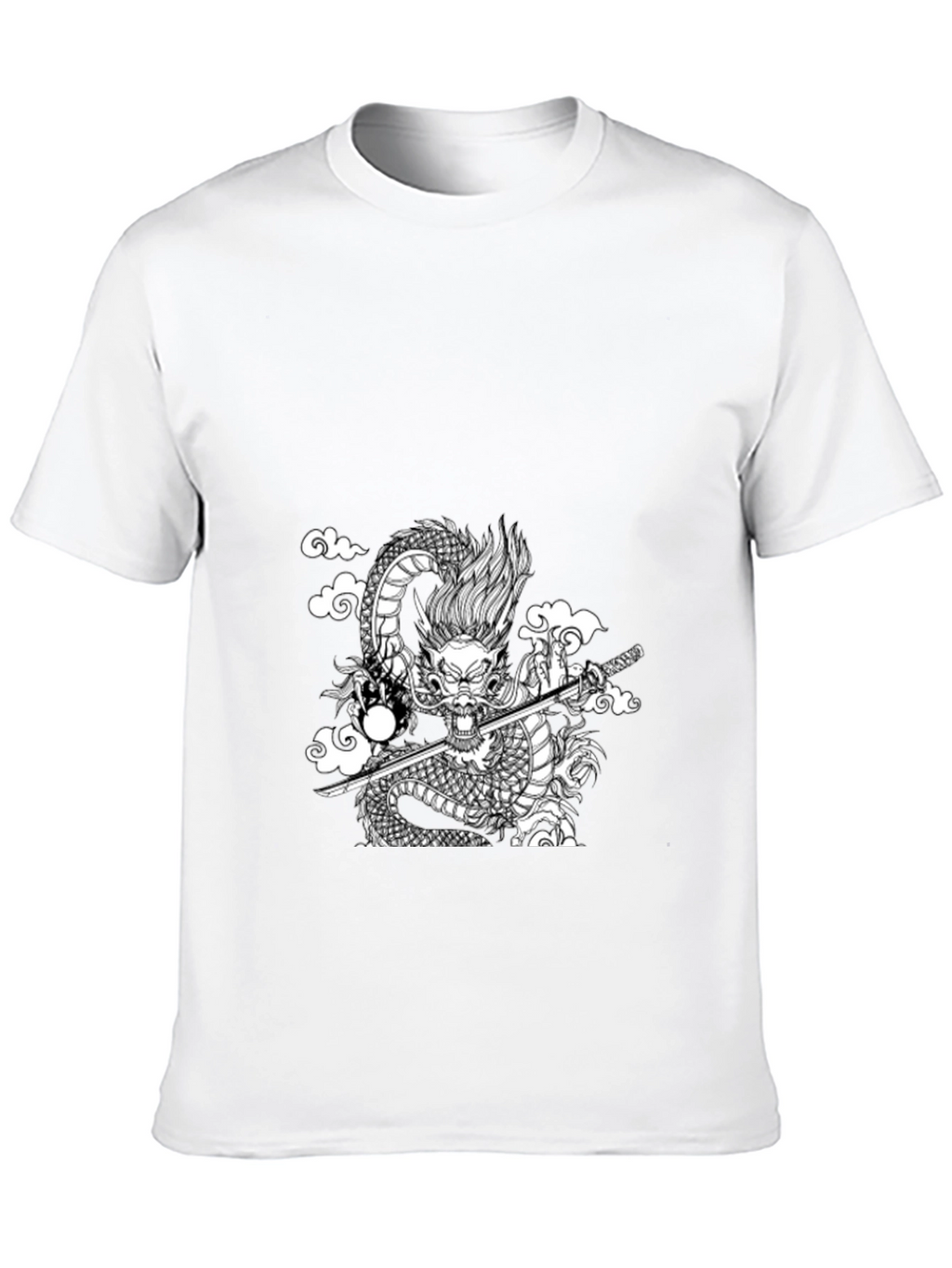 Black Dragon Graphic Tee - Samurai Style