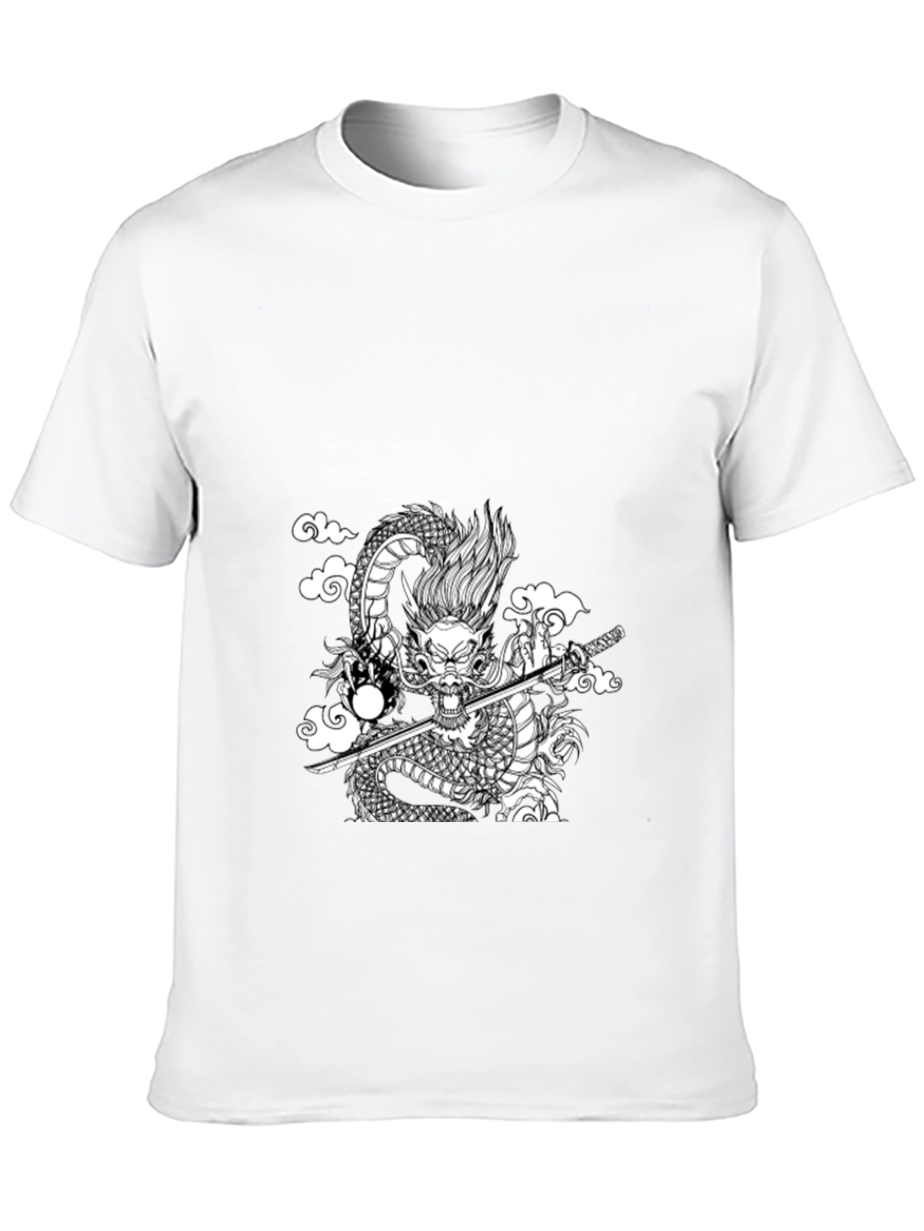 Black Dragon Graphic Tee - Samurai Style