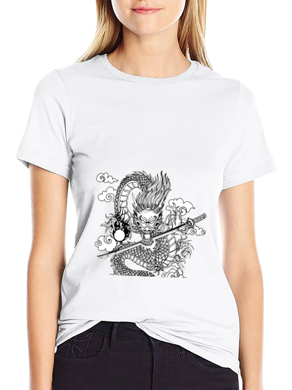Black Dragon Graphic Tee - Samurai Style