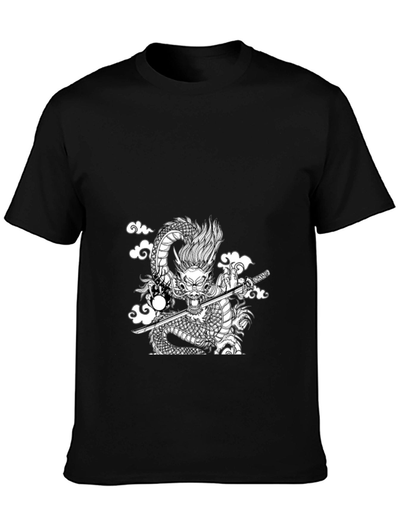 Black Dragon Graphic Tee - Samurai Style