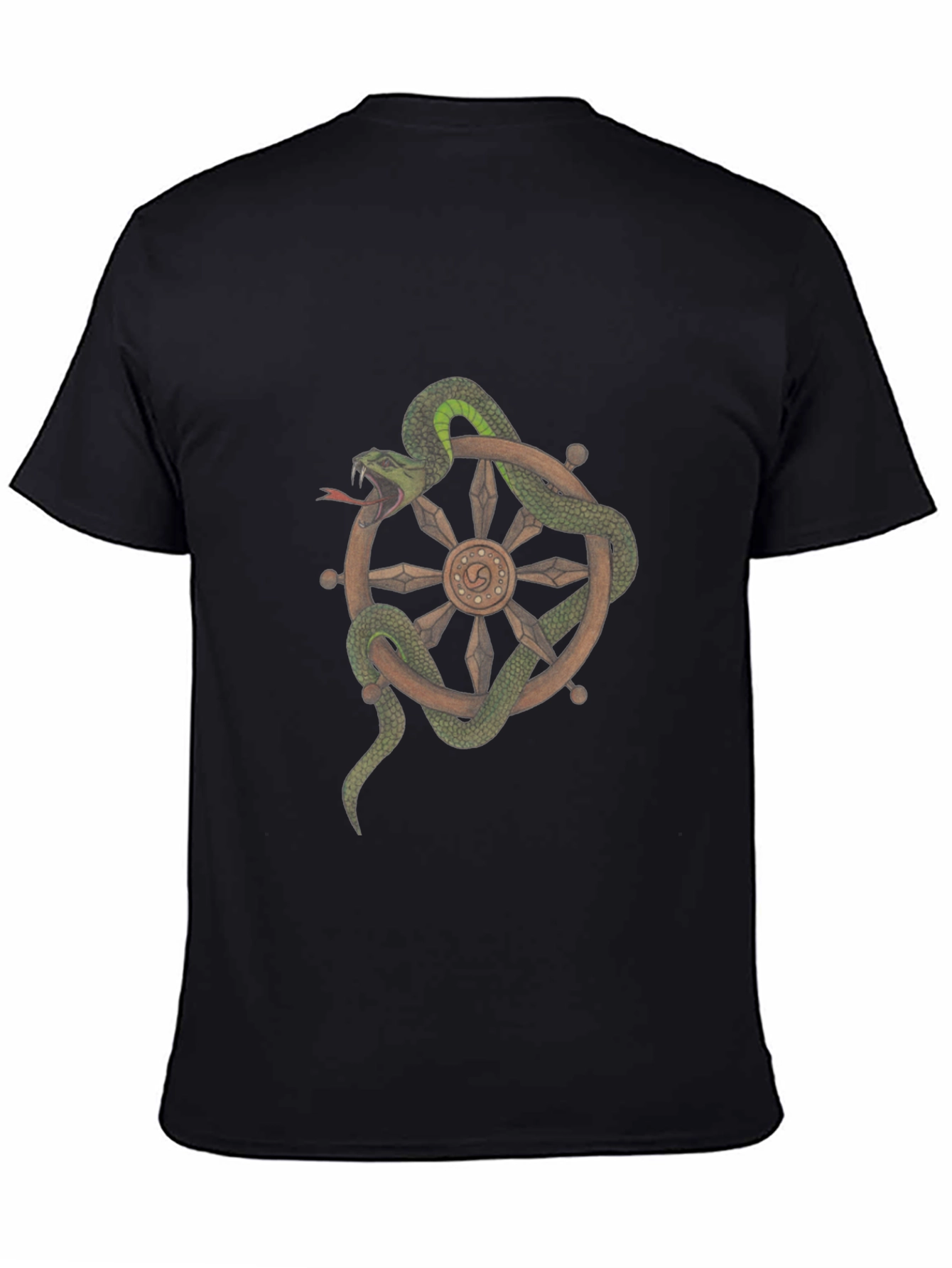 Snake Around Wheel Graphic T-Shirt