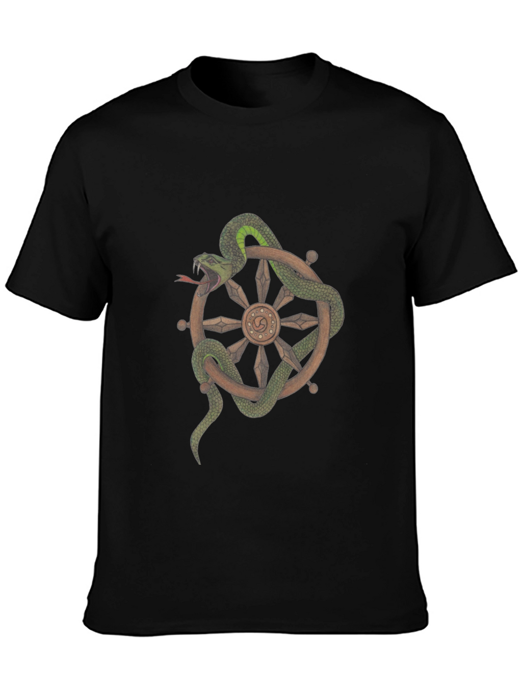 Snake Around Wheel Graphic T-Shirt