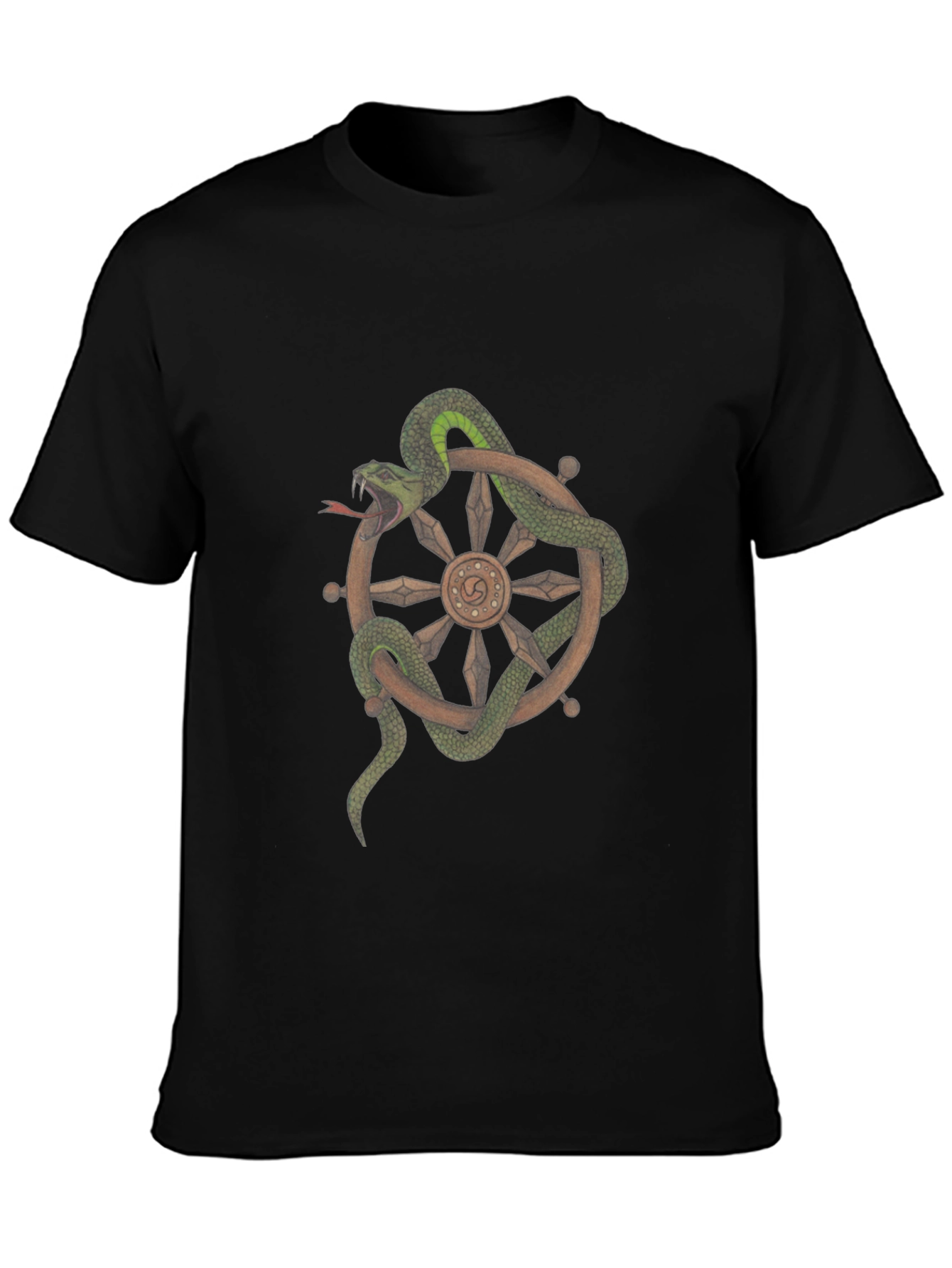 Snake Around Wheel Graphic T-Shirt