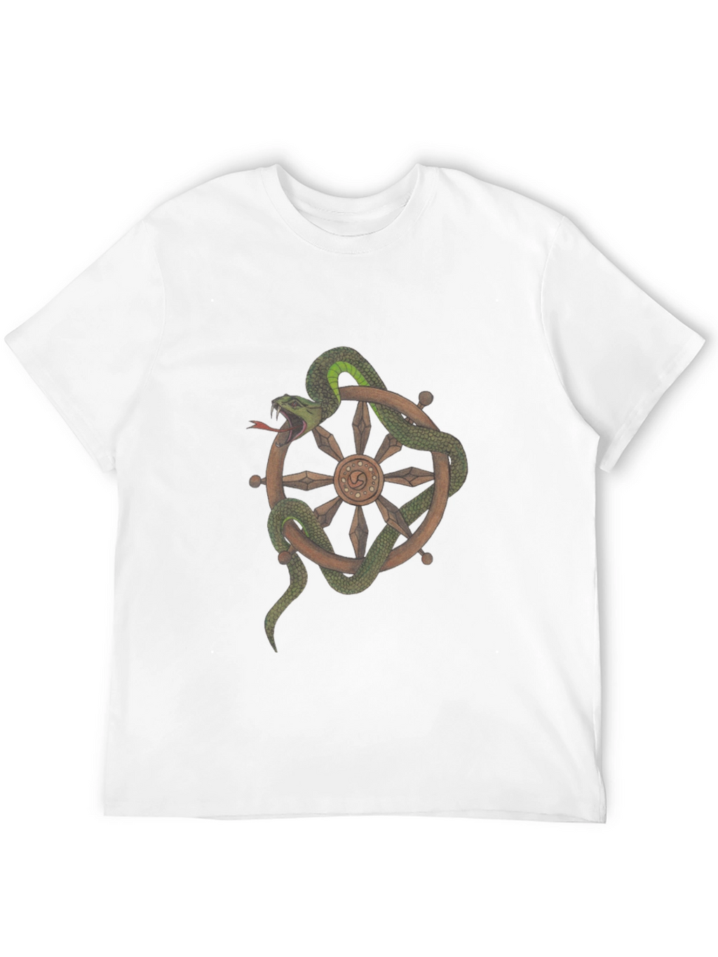 Snake Around Wheel Graphic T-Shirt