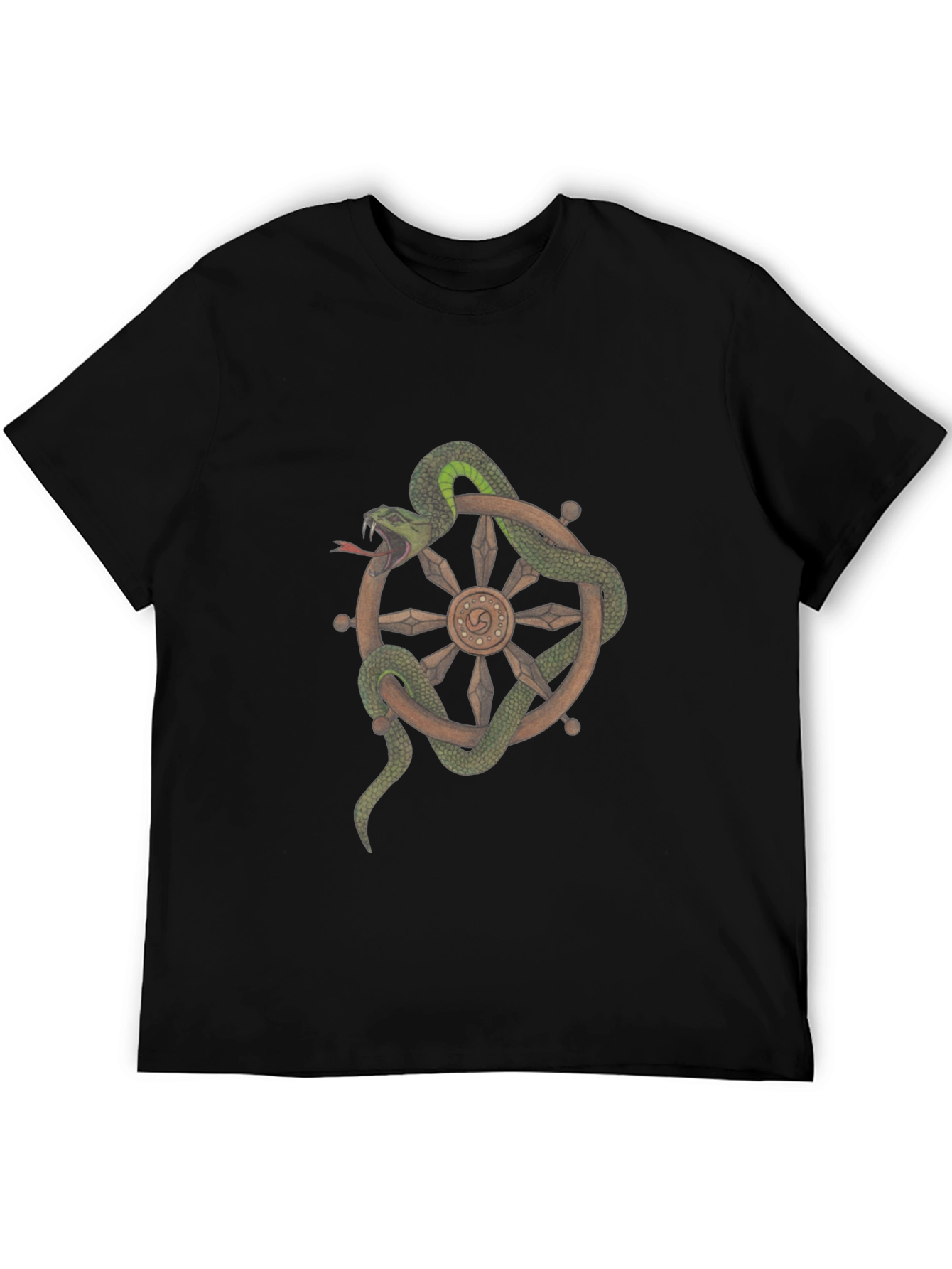 Snake Around Wheel Graphic T-Shirt