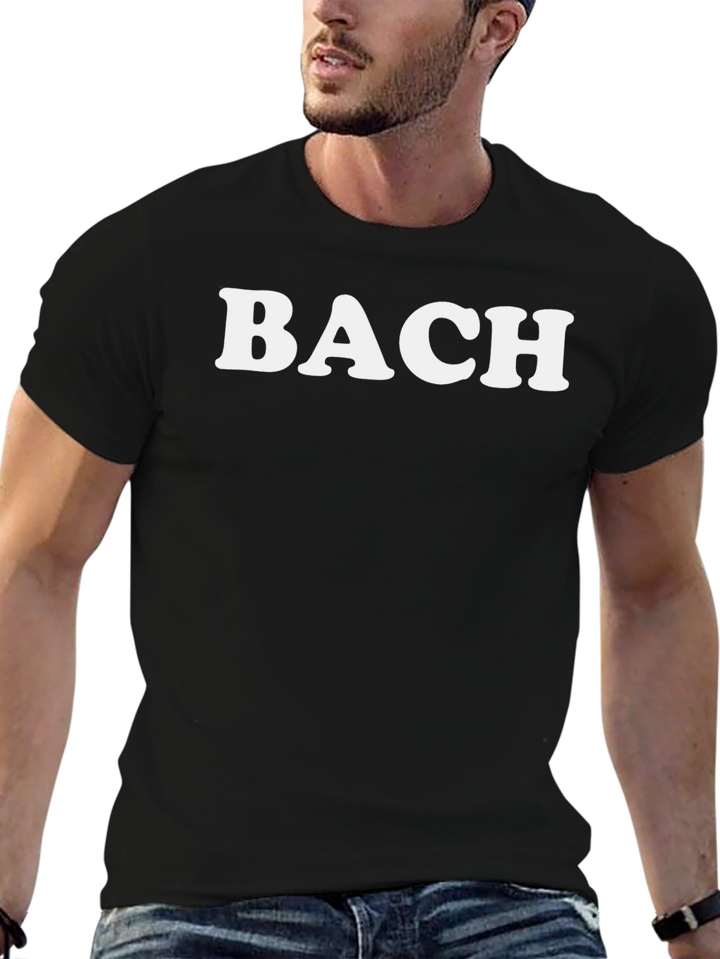BACH Graphic Tee - Black Cotton Blend T-Shirt