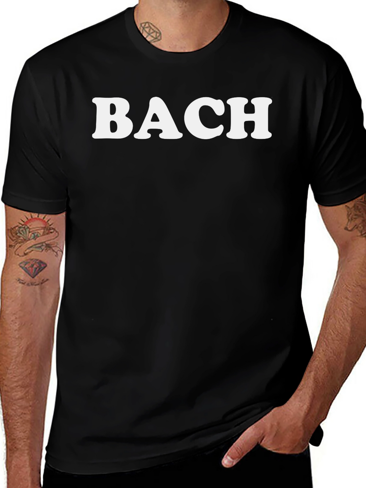 BACH Graphic Tee - Black Cotton Blend T-Shirt