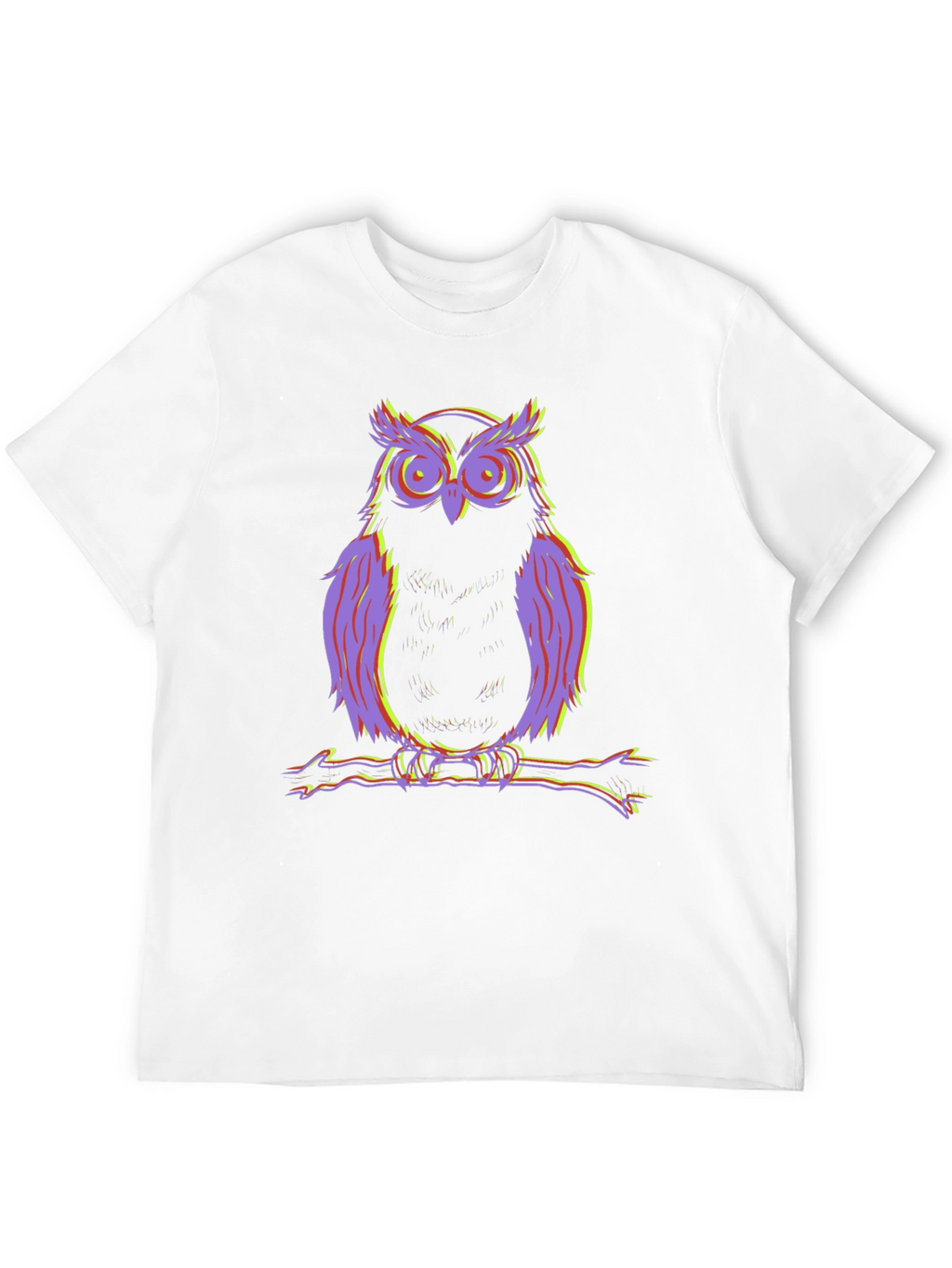 Psychedelic Owl Graphic Tee - Cool Mens Shirt