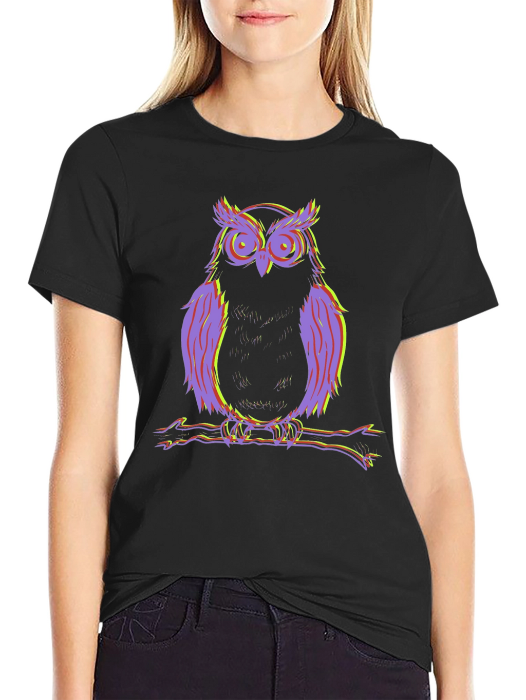 Psychedelic Owl Graphic Tee - Cool Mens Shirt