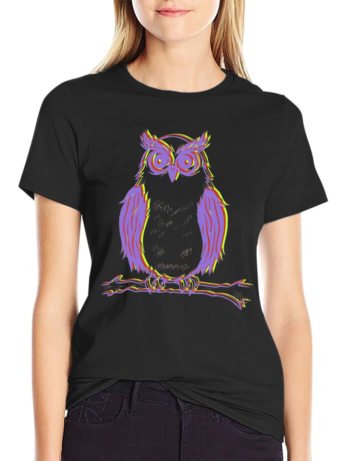 Psychedelic Owl Graphic Tee - Cool Mens Shirt