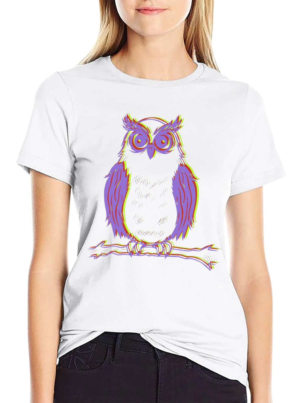 Psychedelic Owl Graphic Tee - Cool Mens Shirt