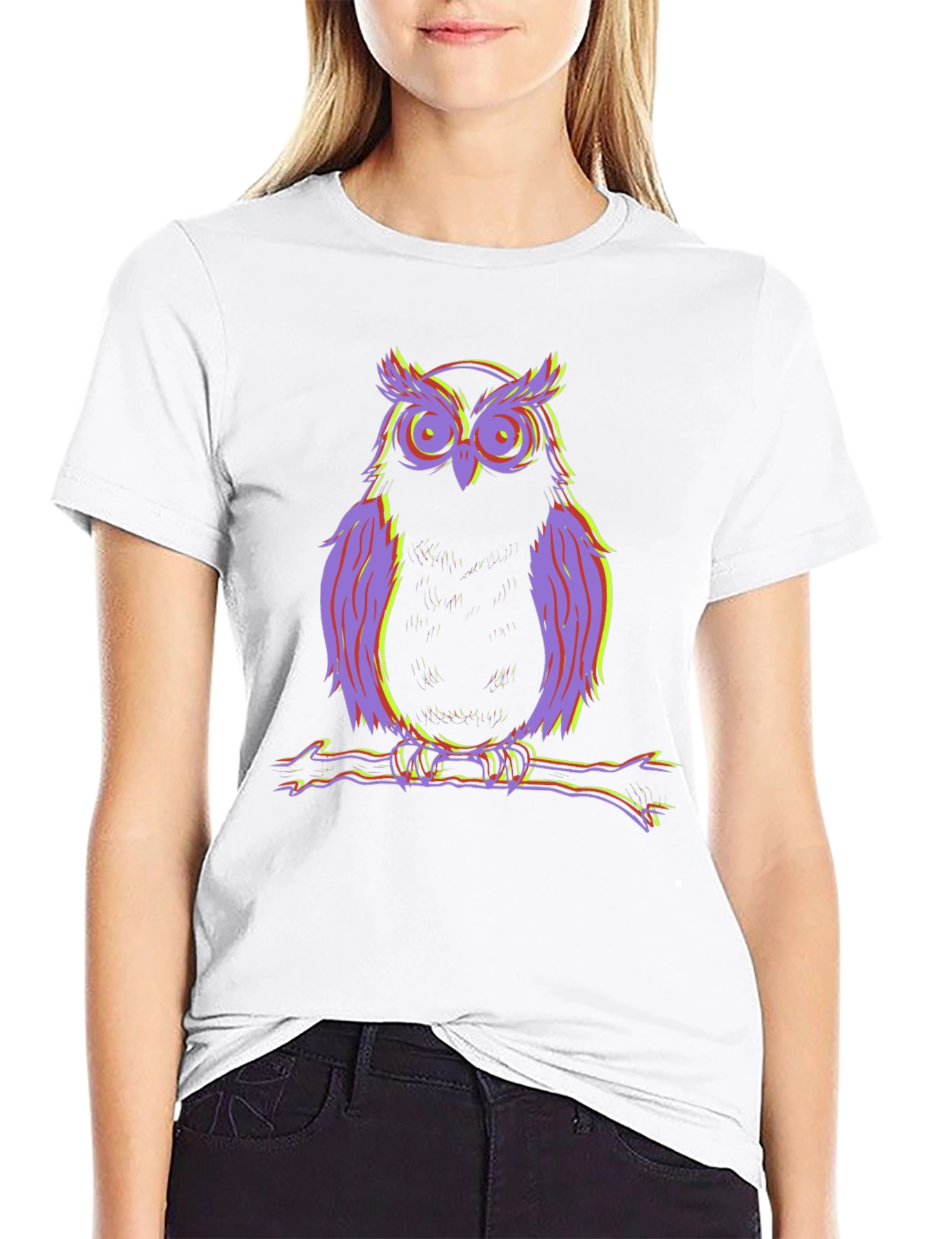 Psychedelic Owl Graphic Tee - Cool Mens Shirt