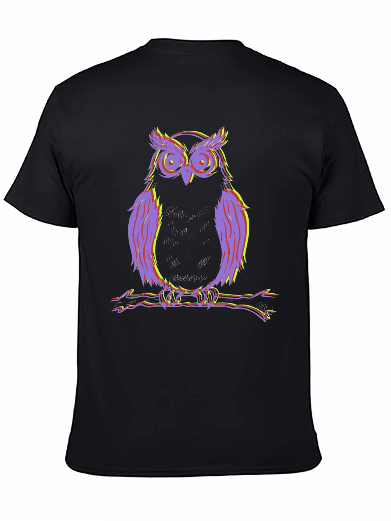 Psychedelic Owl Graphic Tee - Cool Mens Shirt