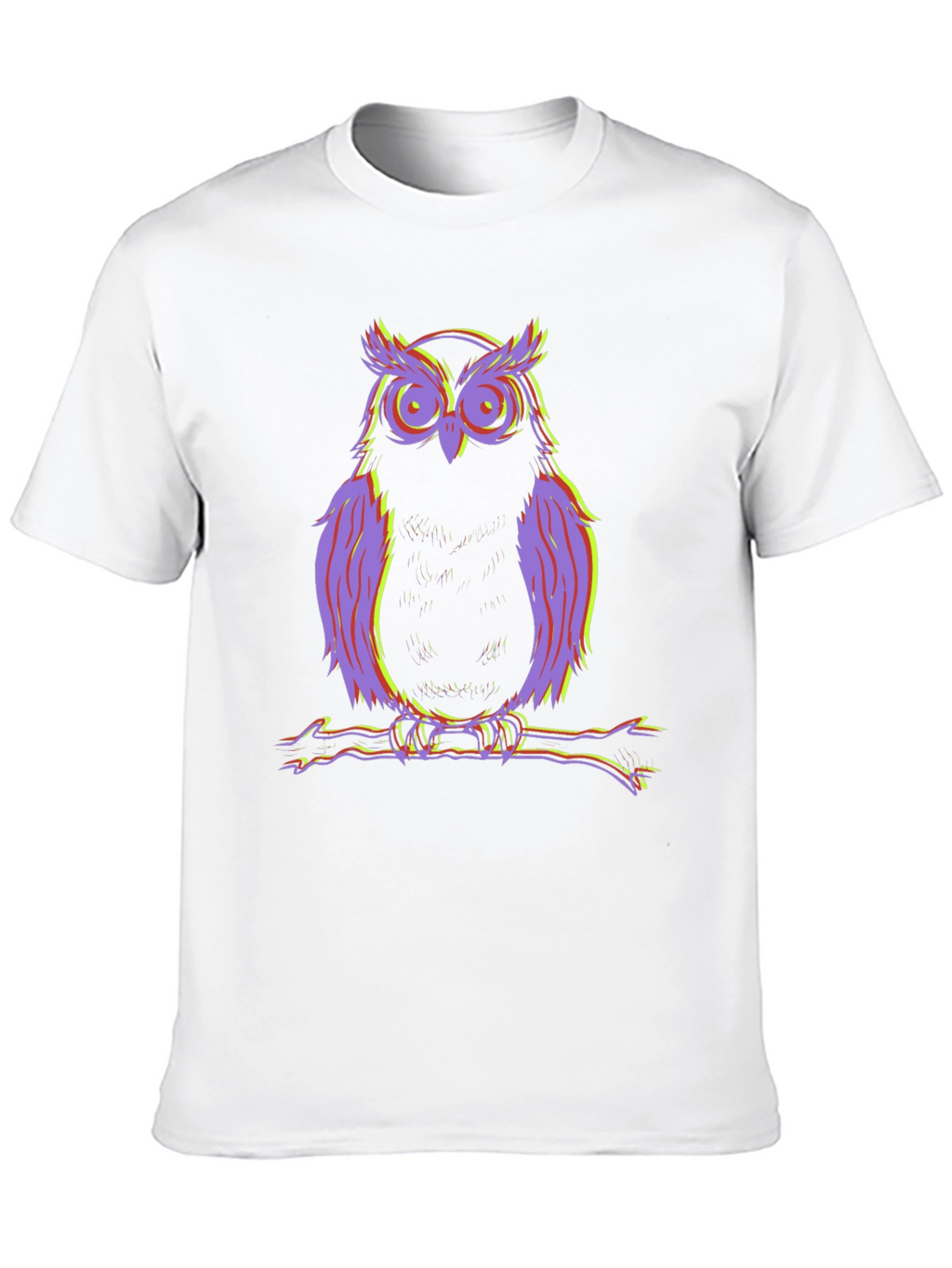 Psychedelic Owl Graphic Tee - Cool Mens Shirt