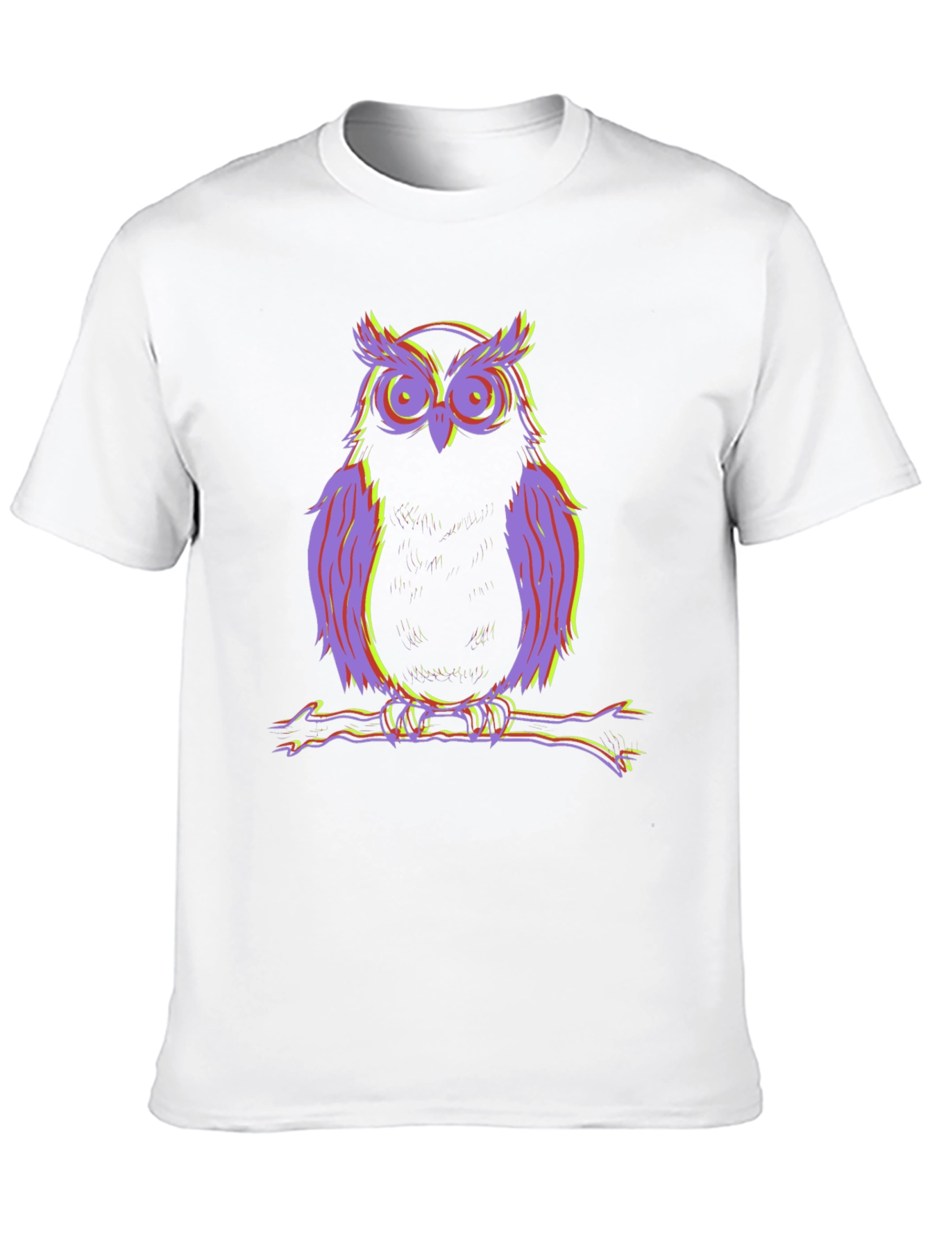 Psychedelic Owl Graphic Tee - Cool Mens Shirt