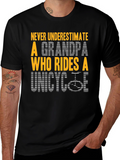 Unicycle Grandpa Graphic T-Shirt