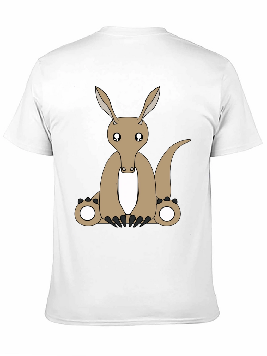 Cartoon Aardvark Black T-Shirt