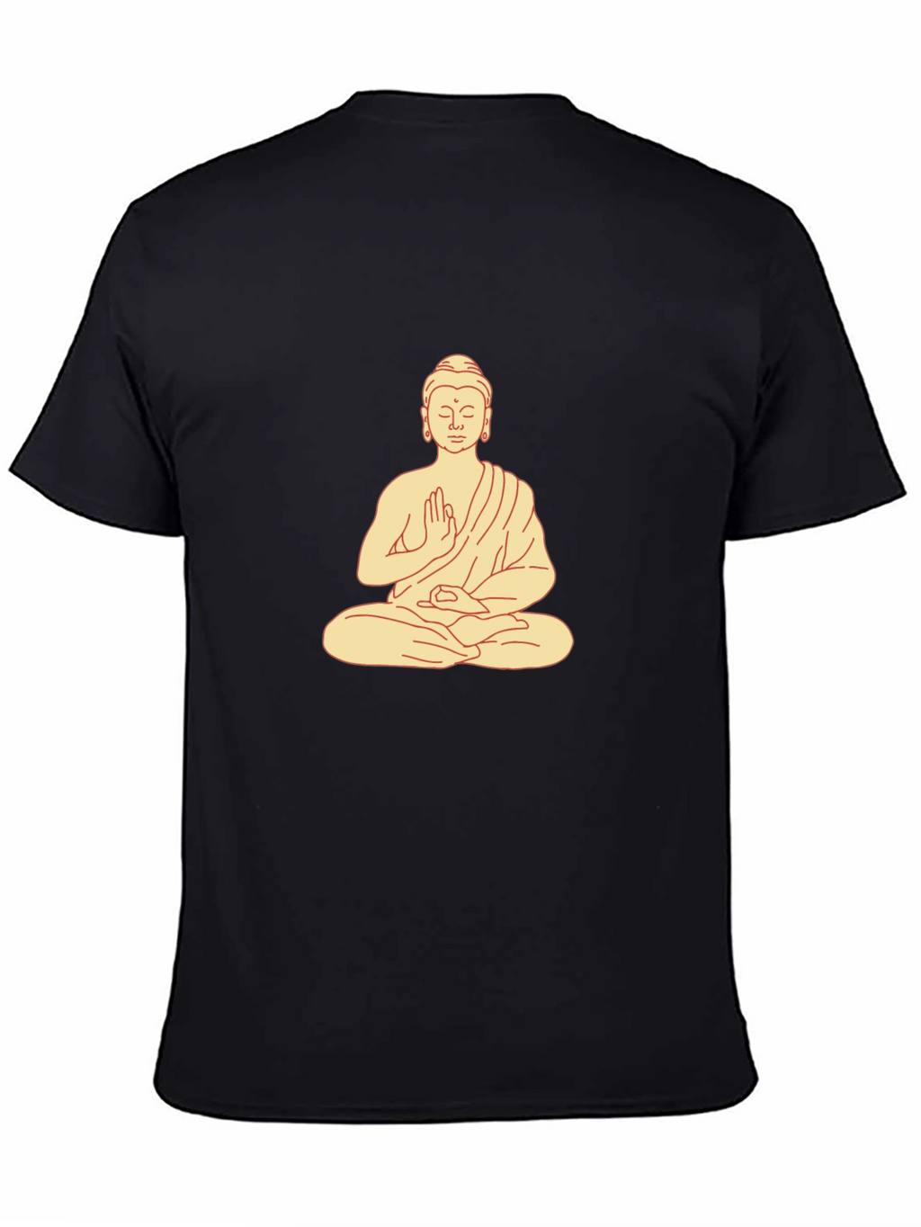 Buddha Graphic Print Black T-Shirt