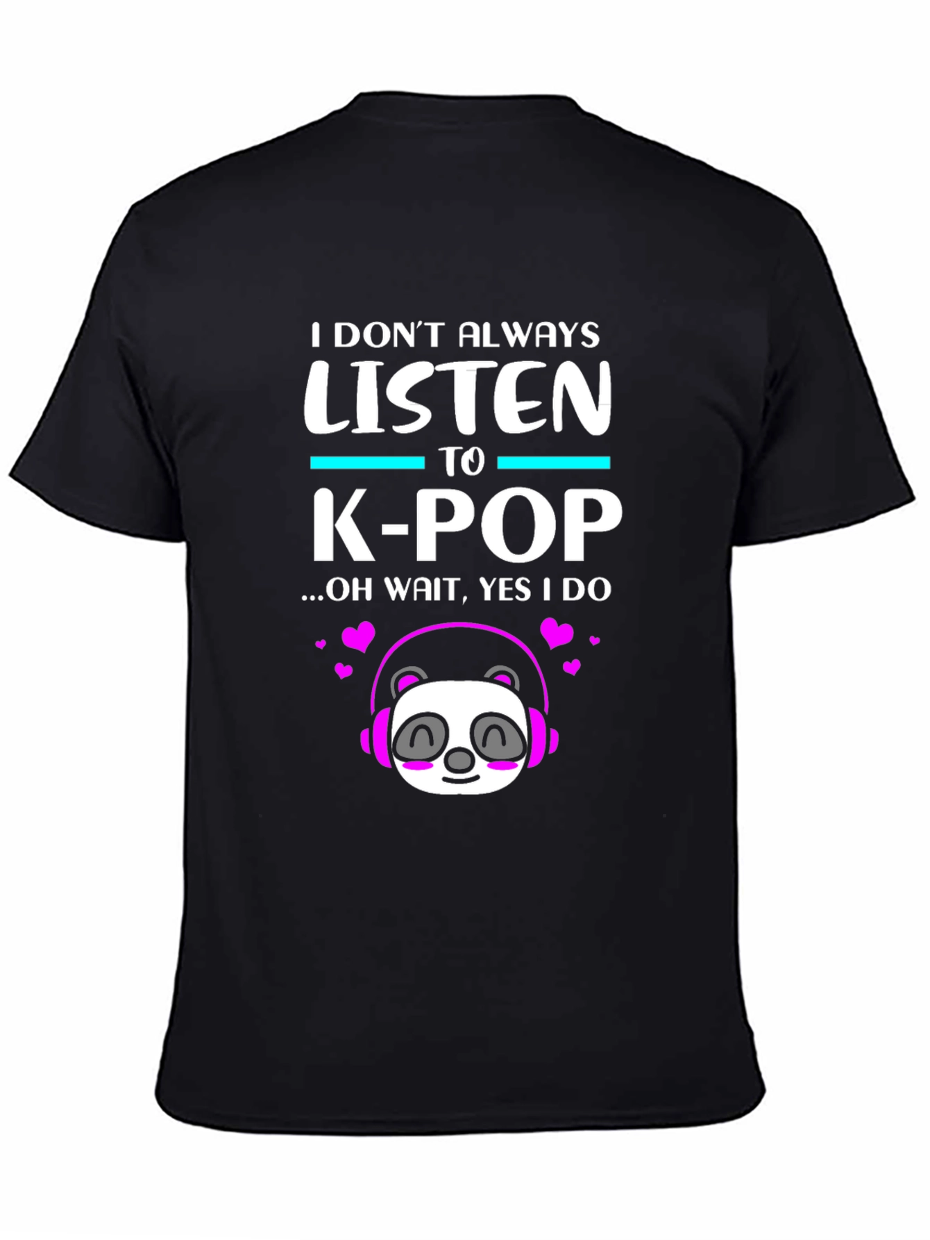 K-Pop Panda Graphic Tee - Music Lover T-Shirt