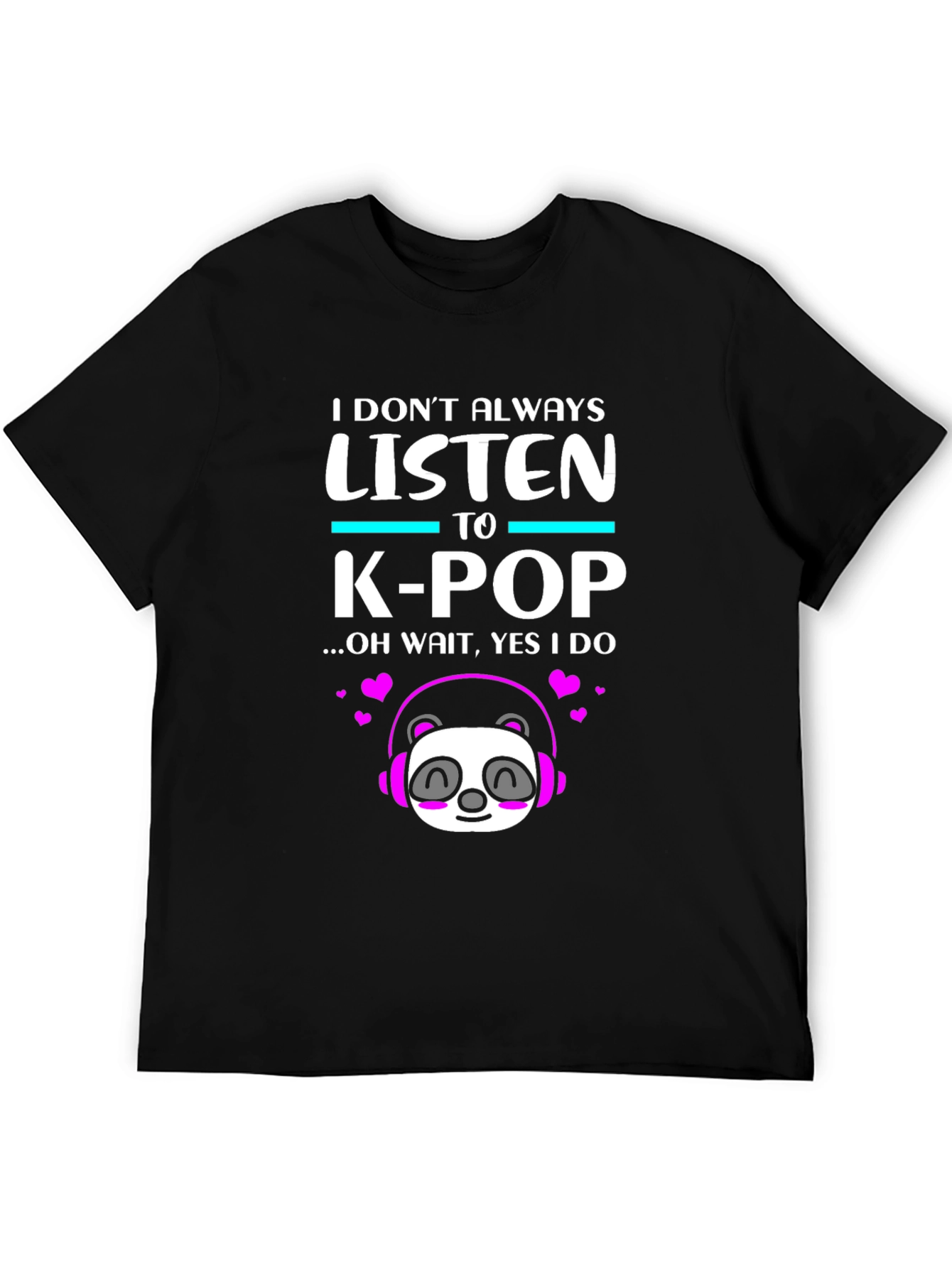 K-Pop Panda Graphic Tee - Music Lover T-Shirt