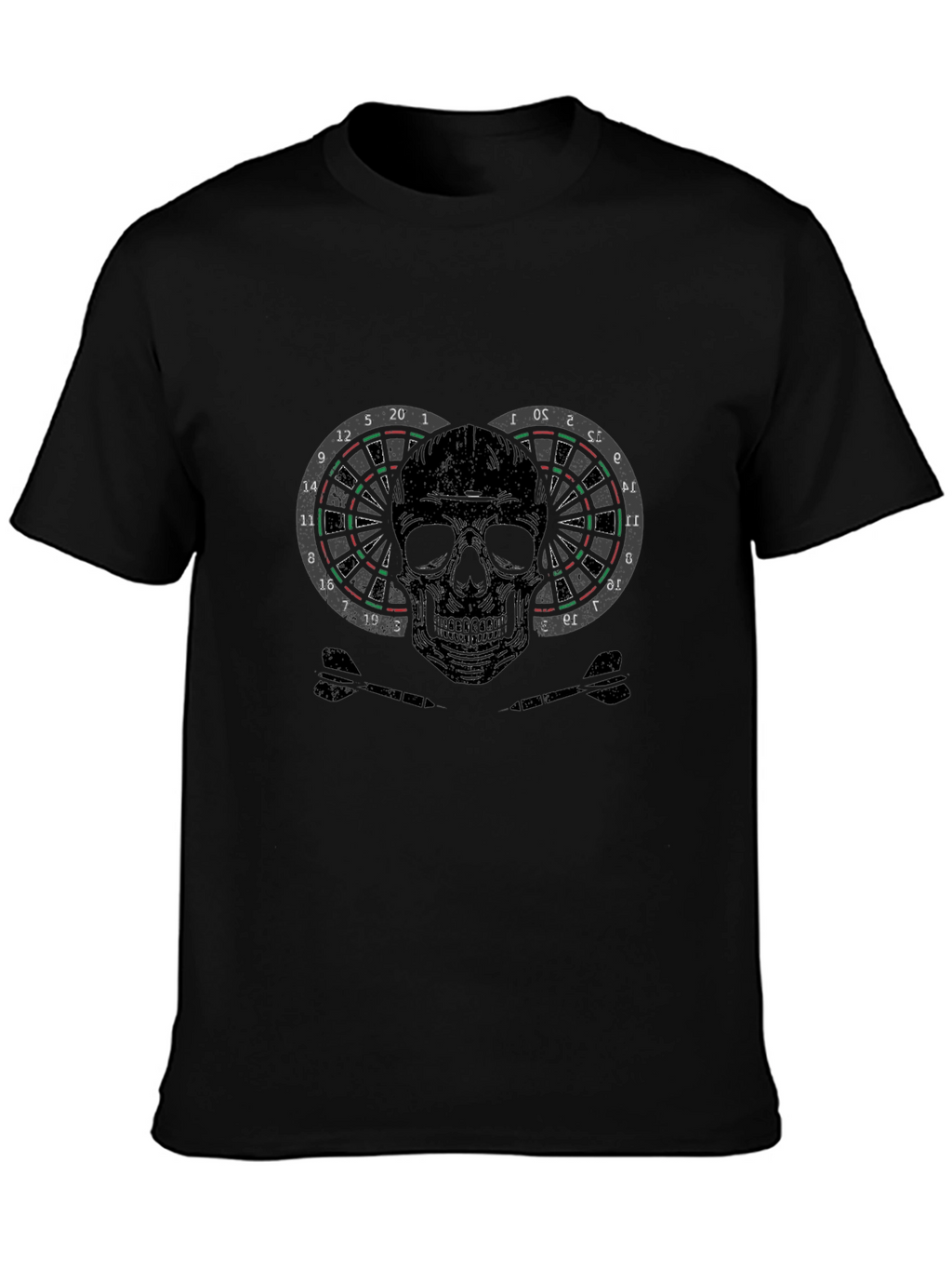 Dartboard Skull Graphic T-Shirt