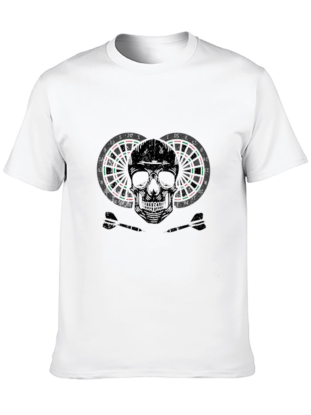 Dartboard Skull Graphic T-Shirt