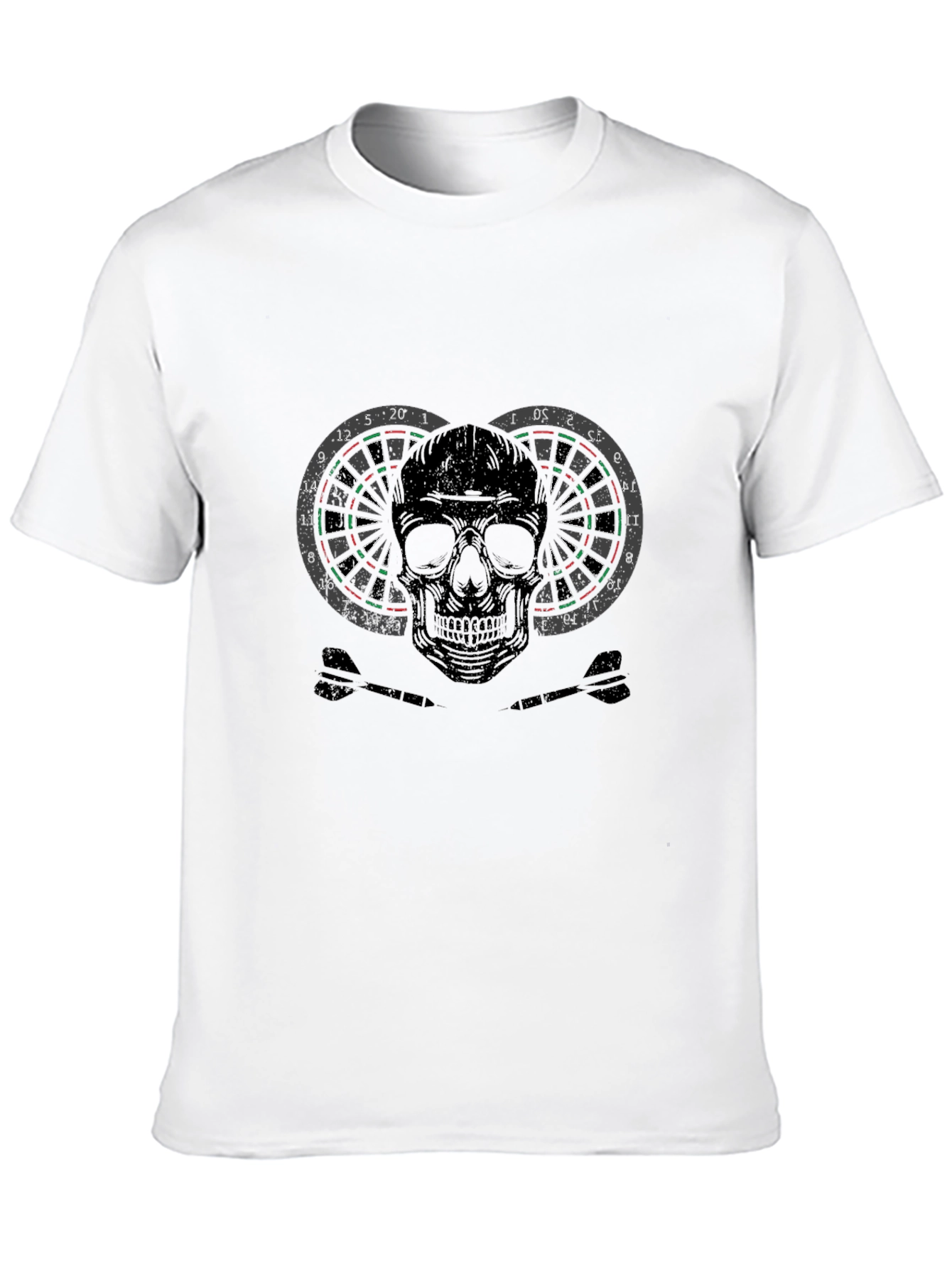 Dartboard Skull Graphic T-Shirt