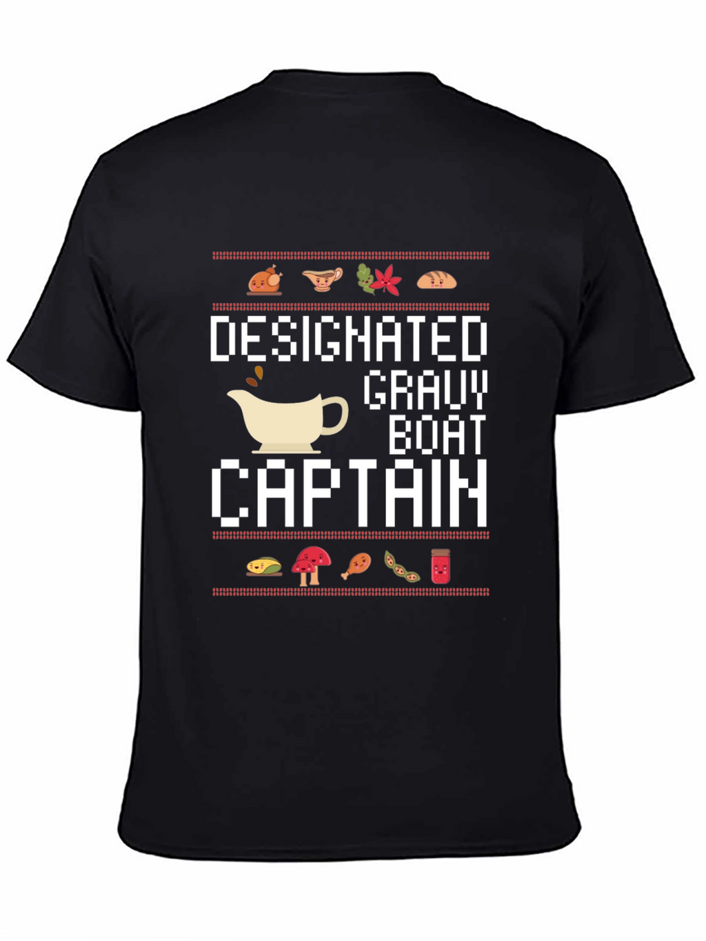Designated Gravy Boat Captain Black T-Shirt