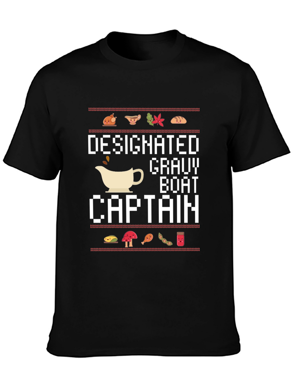 Designated Gravy Boat Captain Black T-Shirt