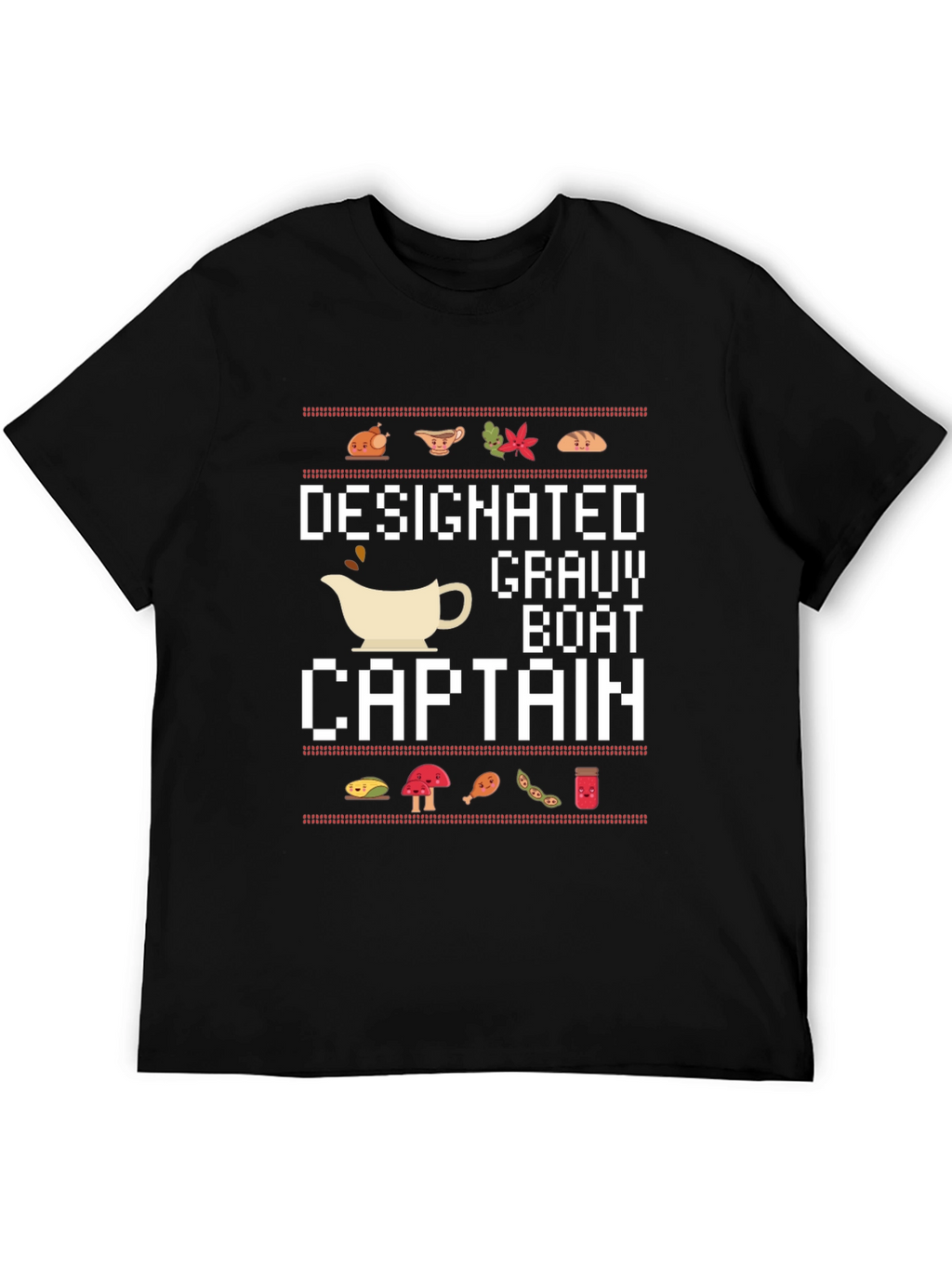 Designated Gravy Boat Captain Black T-Shirt