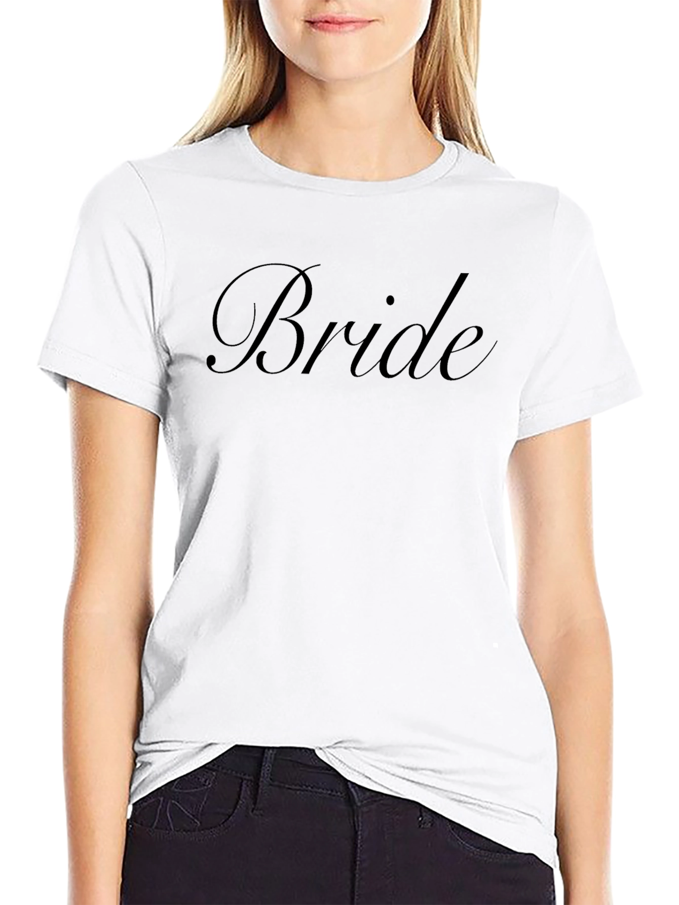 Bride Black Crew Neck T-Shirt
