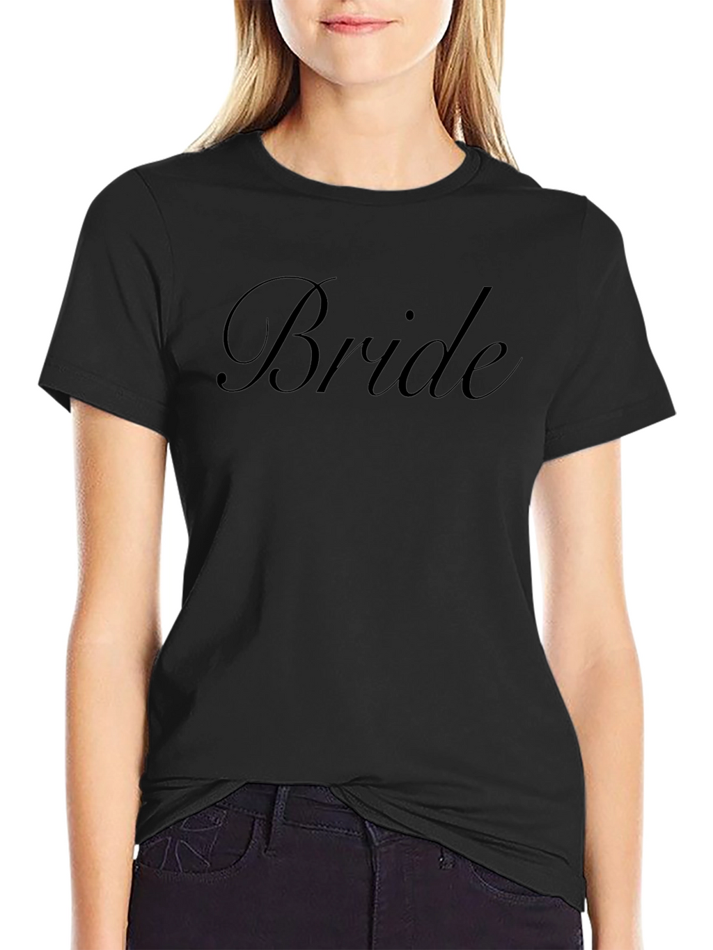 Bride Black Crew Neck T-Shirt