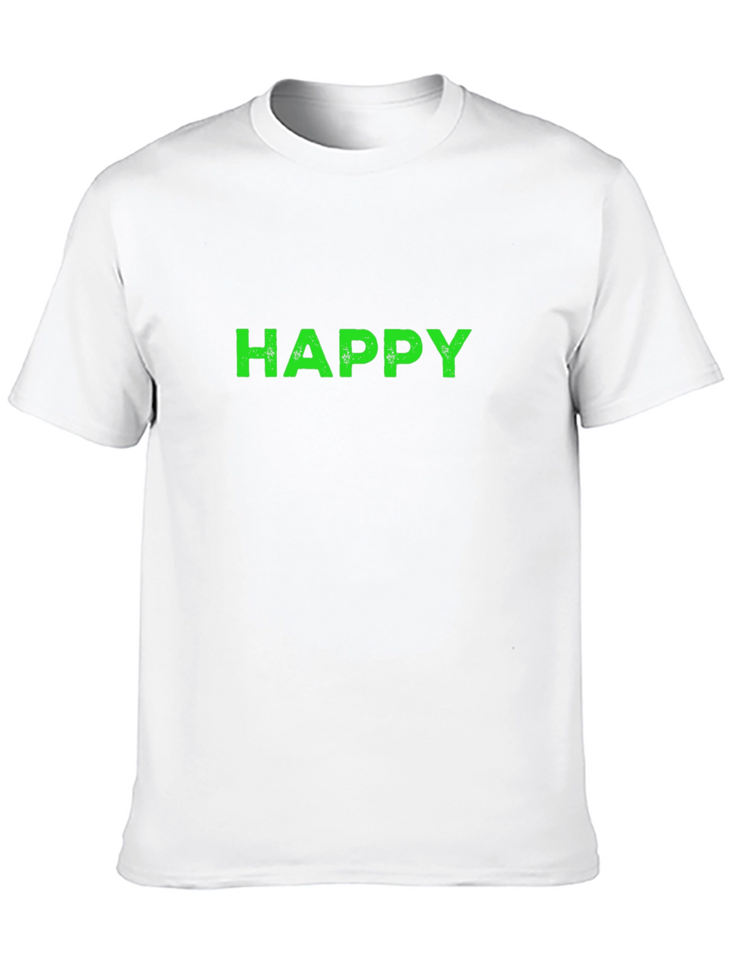 Mens Black T-Shirt with HAPPY Print
