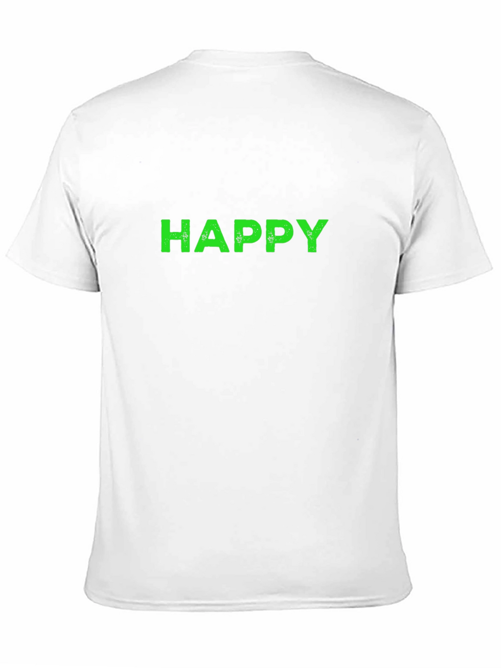 Mens Black T-Shirt with HAPPY Print