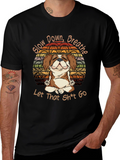 Slow Down Breathe T-Shirt Yoga Dog Meditation