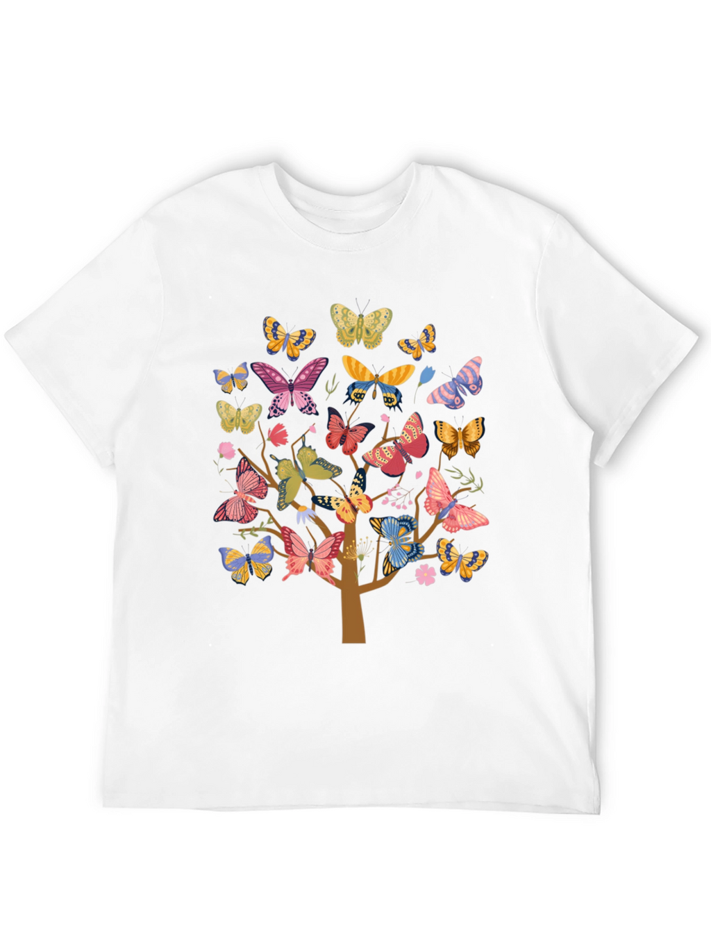 Butterfly Tree Graphic Tee - Black Cotton Blend
