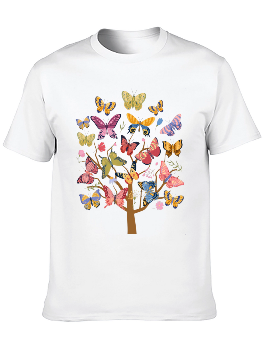 Butterfly Tree Graphic Tee - Black Cotton Blend
