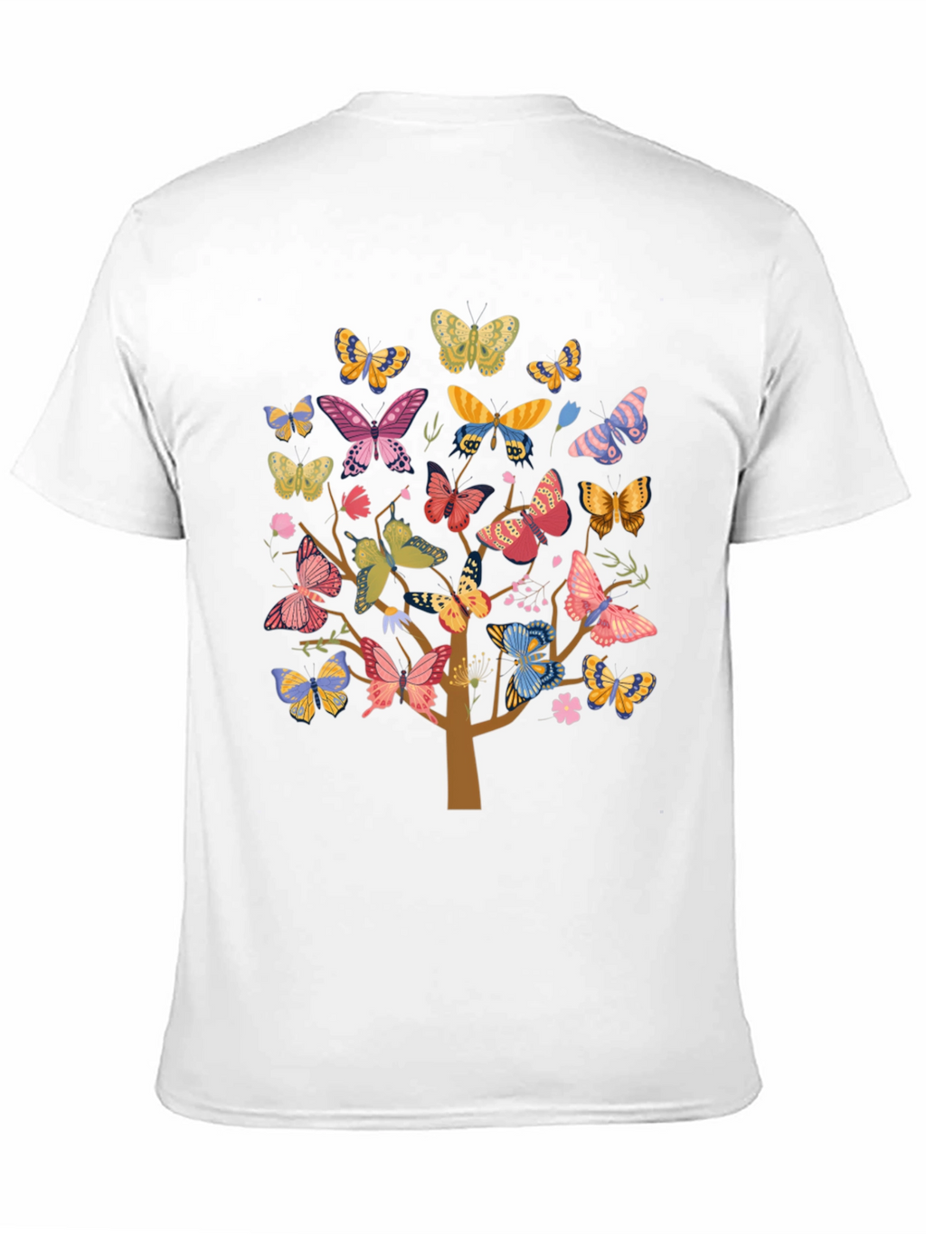 Butterfly Tree Graphic Tee - Black Cotton Blend