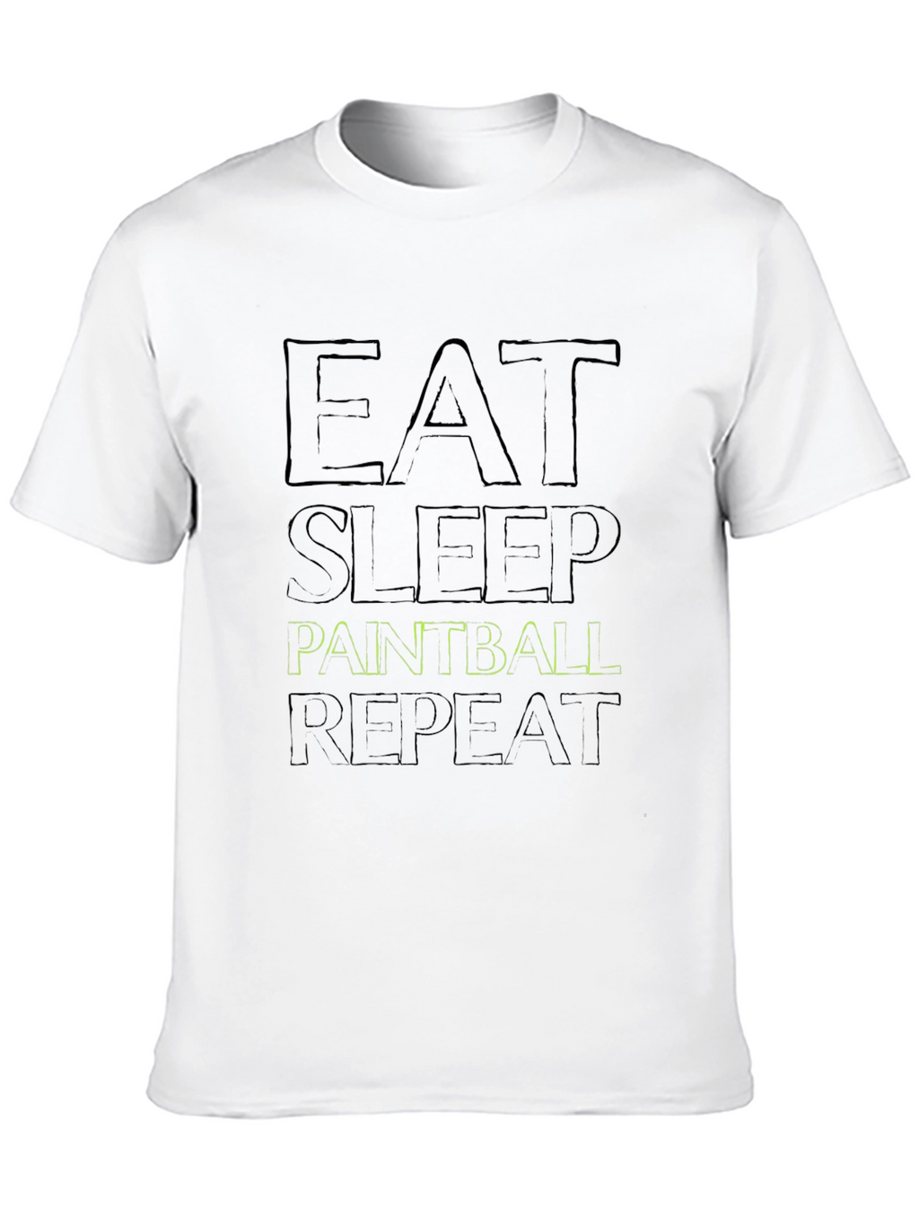 Eat Sleep Paintball Repeat Black T-Shirt