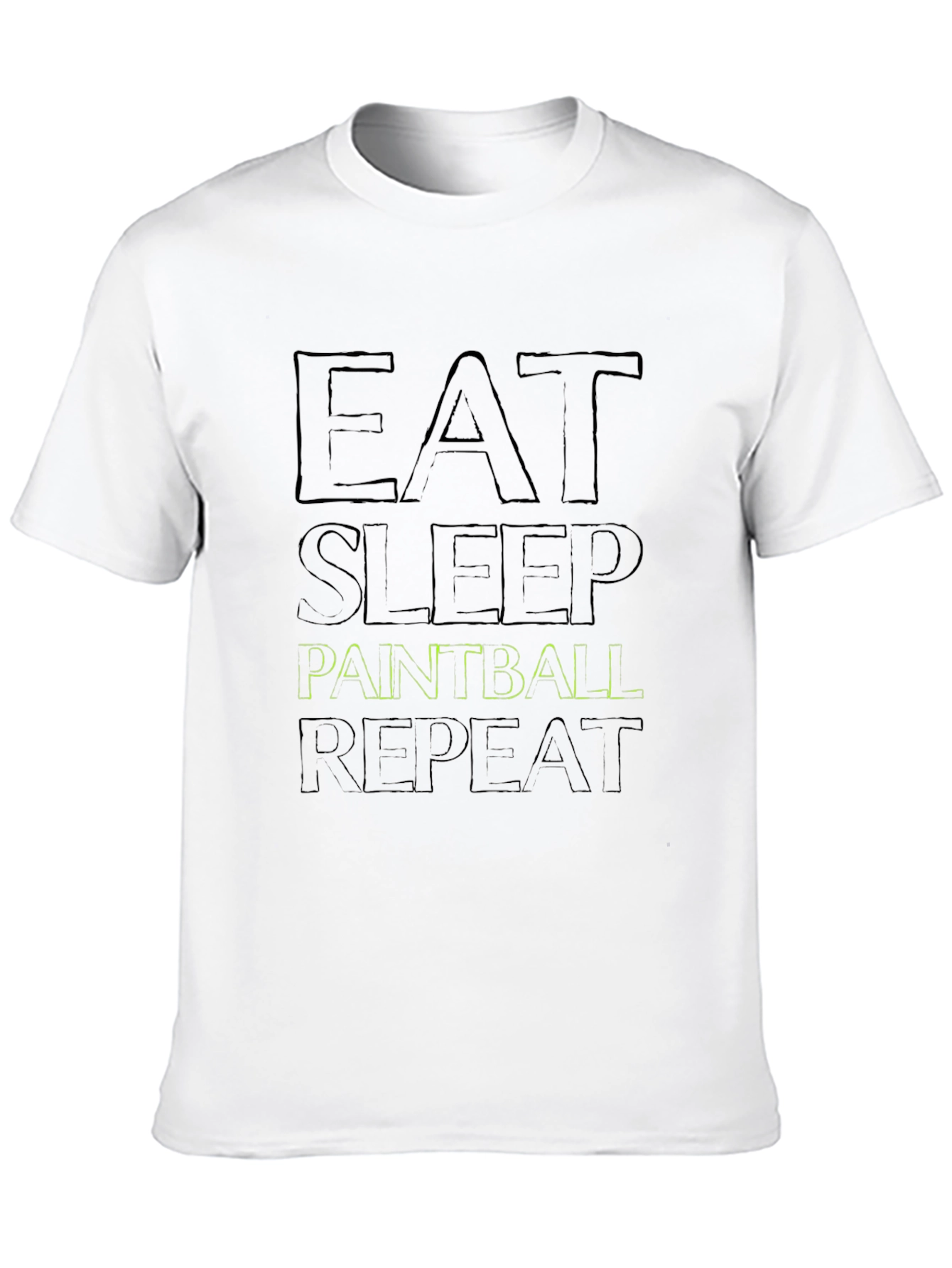 Eat Sleep Paintball Repeat Black T-Shirt
