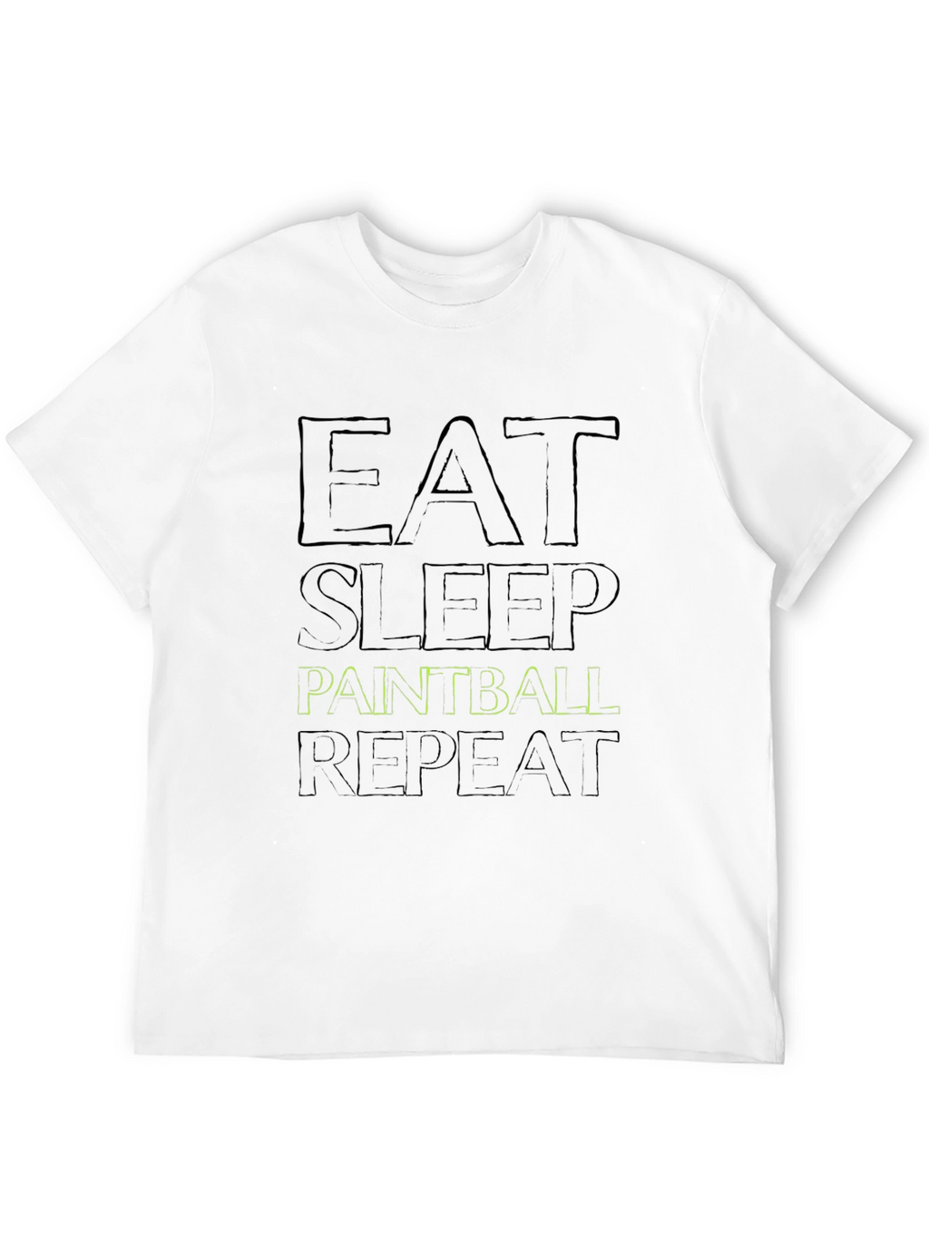 Eat Sleep Paintball Repeat Black T-Shirt