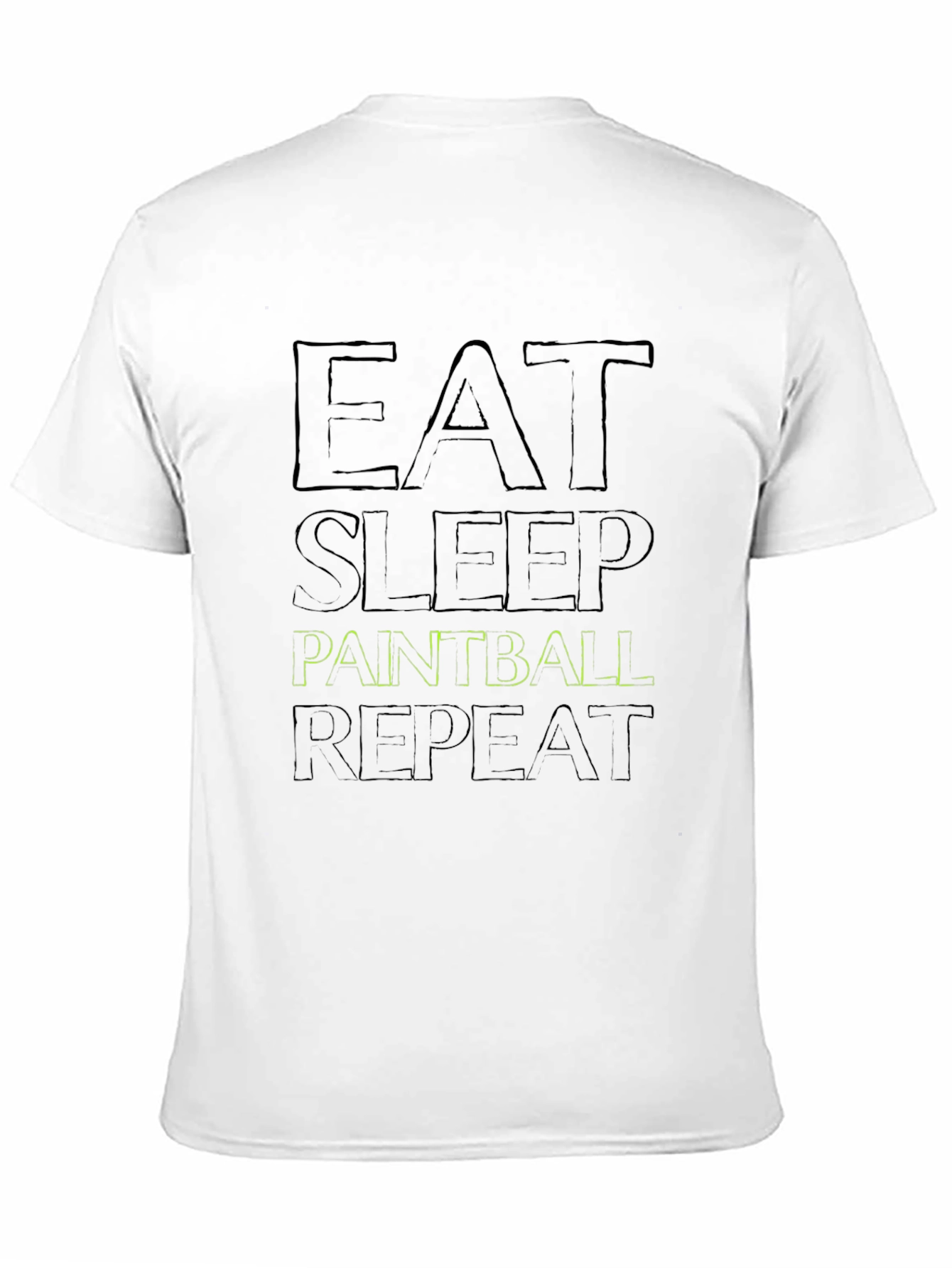Eat Sleep Paintball Repeat Black T-Shirt