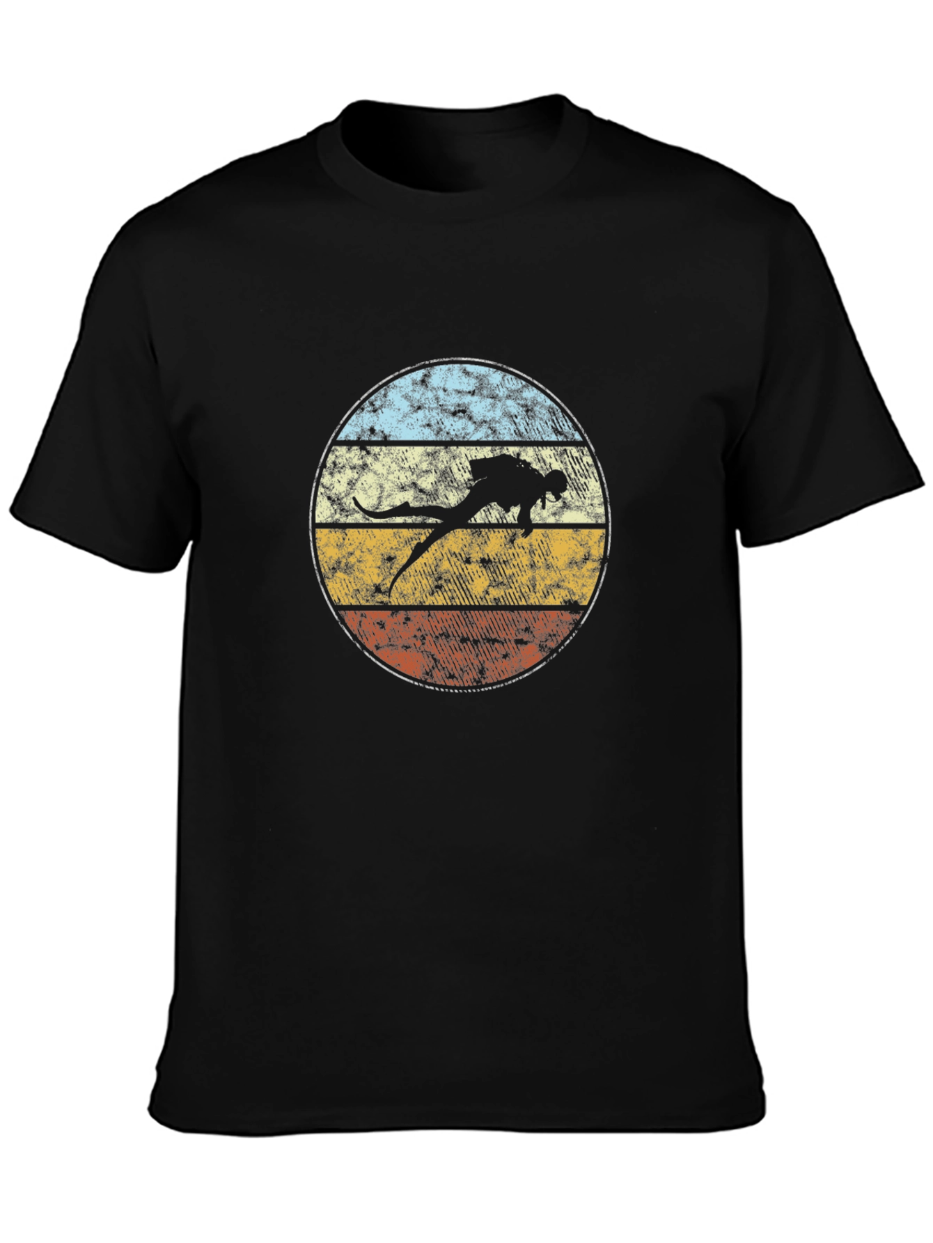 Retro Scuba Diver T-Shirt - Vintage Style Dive Tee