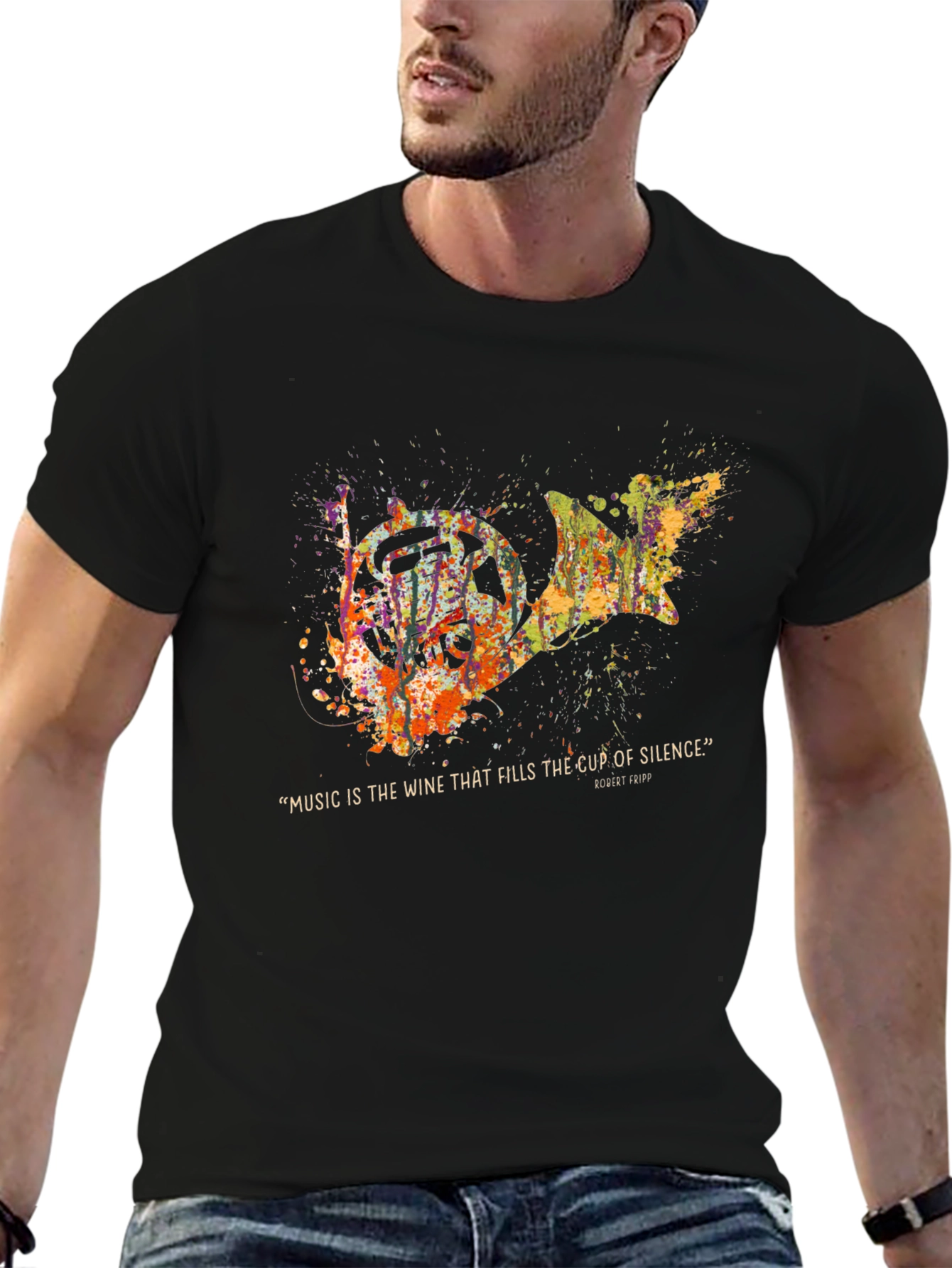 Abstract French Horn Music T-Shirt