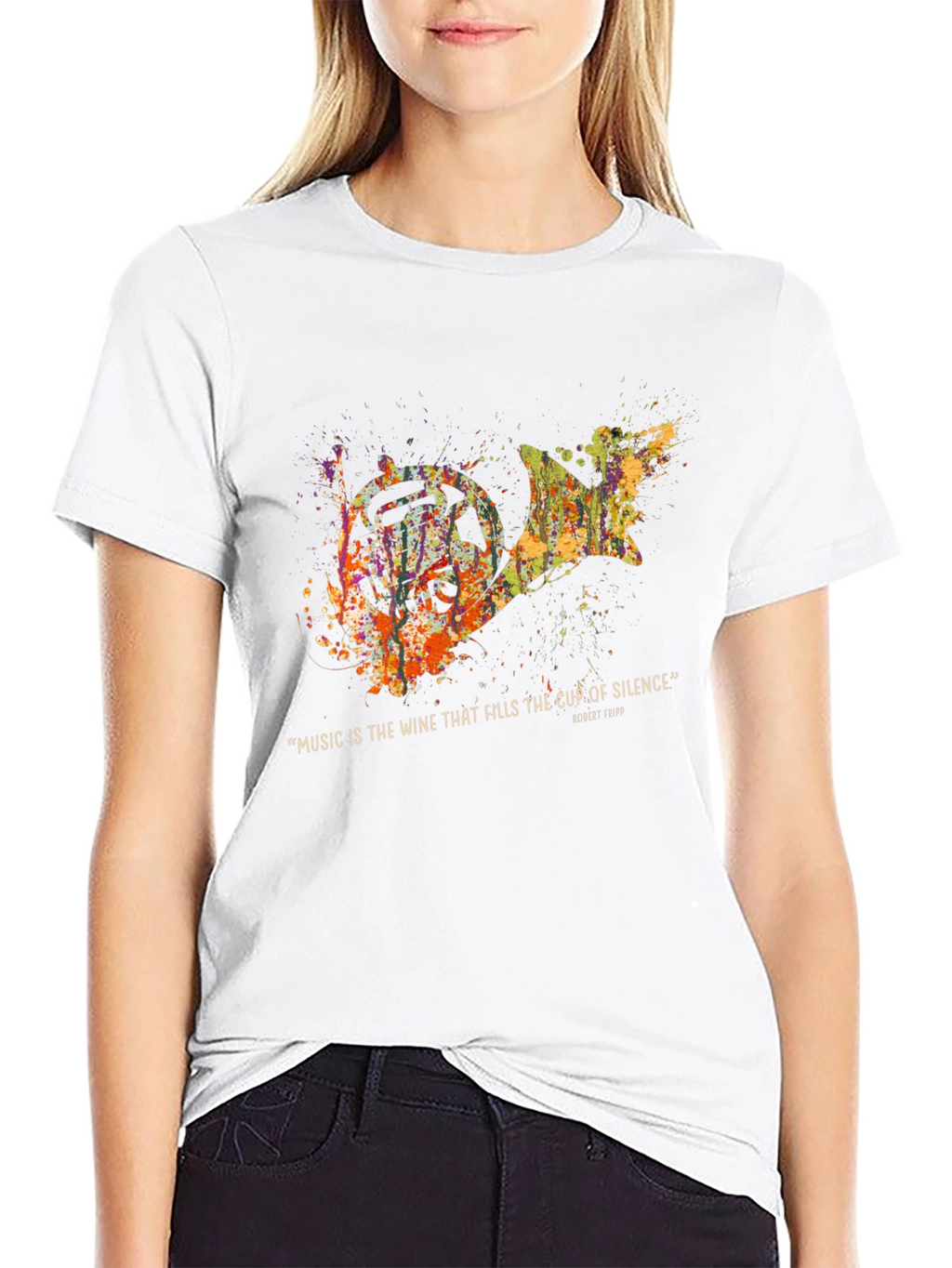 Abstract French Horn Music T-Shirt